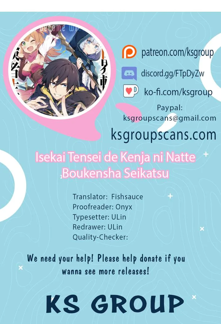 Isekai Tensei de Kenja ni Natte Boukensha Seikatsu Chapter 20 page 1