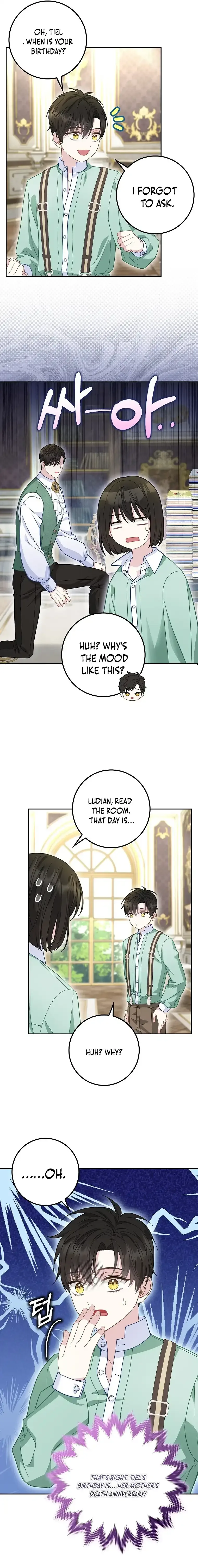 Baby Snow Leopard of the Black Leopard Family Chapter 19 page 9