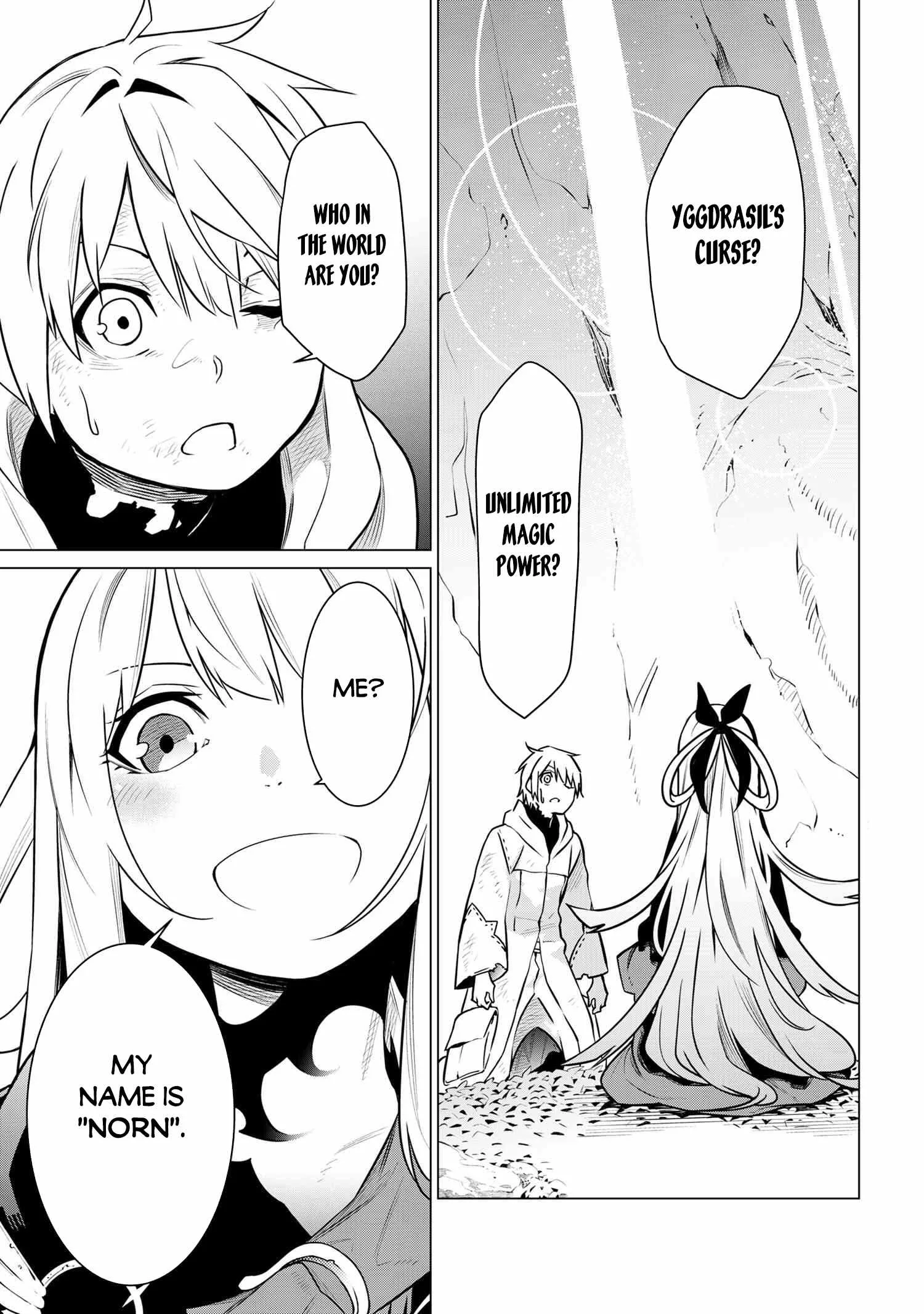 SSS RANK DUNGEON DE KNIFE ICHIHON TEWATASARE TSUIHOU SARETA HAKUMA DOUSHI: YGGDRASIL NO NOROI NIYORI JAKUTEN DEARU MARYOKU FUSOKU O KOKUFUKUSHI SEKAI SAIKYOU E TO ITARU Chapter 2.1 page 2