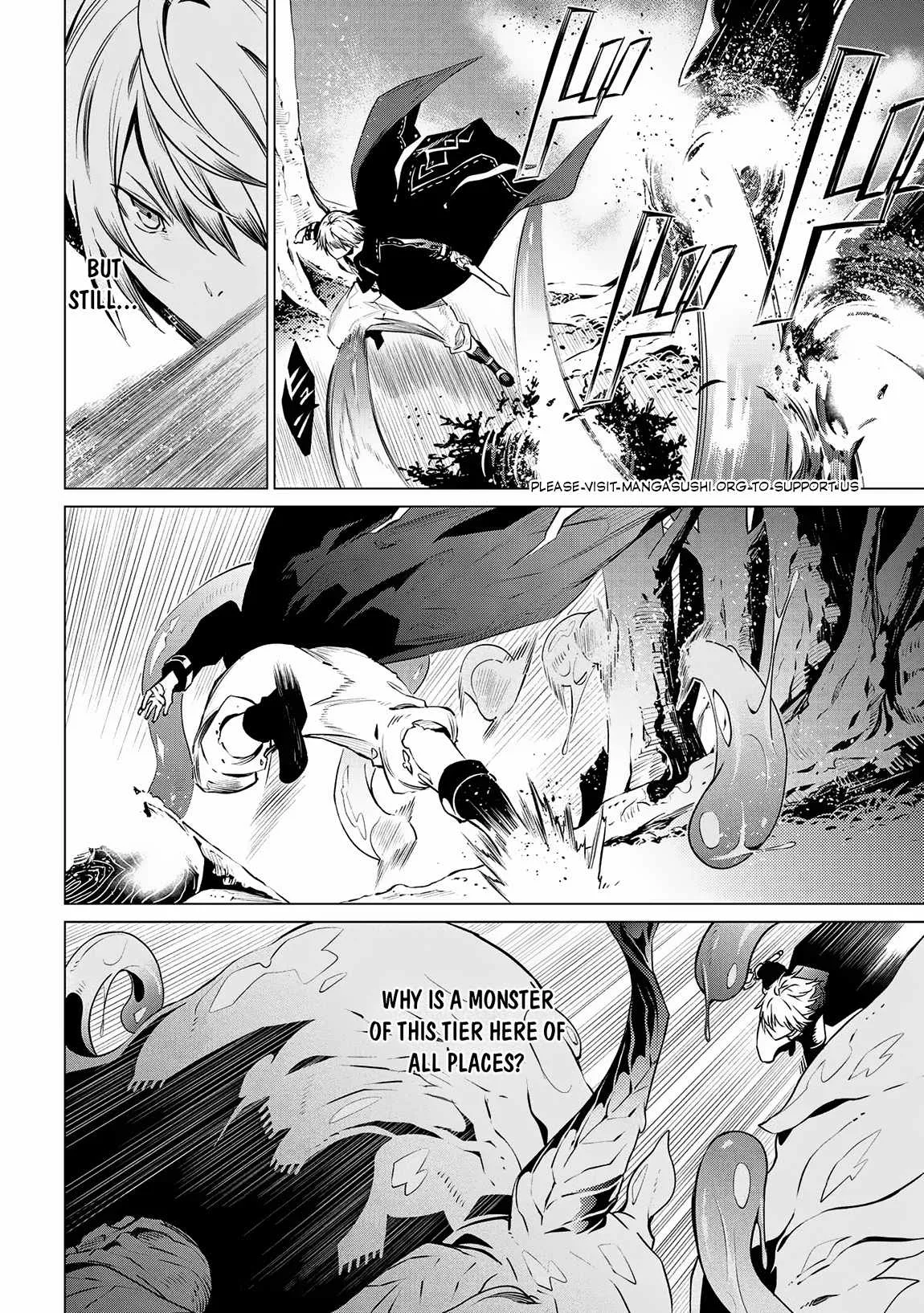 SSS RANK DUNGEON DE KNIFE ICHIHON TEWATASARE TSUIHOU SARETA HAKUMA DOUSHI: YGGDRASIL NO NOROI NIYORI JAKUTEN DEARU MARYOKU FUSOKU O KOKUFUKUSHI SEKAI SAIKYOU E TO ITARU Chapter 8.1 page 6