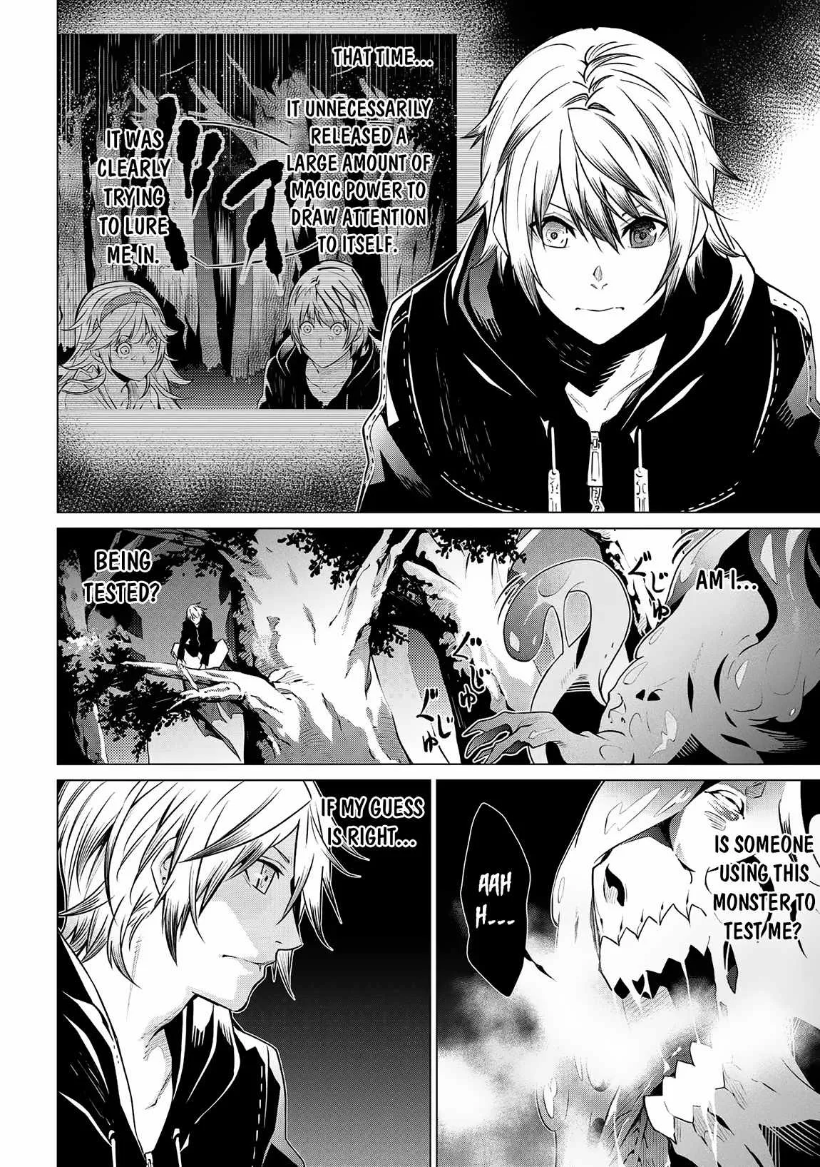 SSS RANK DUNGEON DE KNIFE ICHIHON TEWATASARE TSUIHOU SARETA HAKUMA DOUSHI: YGGDRASIL NO NOROI NIYORI JAKUTEN DEARU MARYOKU FUSOKU O KOKUFUKUSHI SEKAI SAIKYOU E TO ITARU Chapter 8.1 page 8