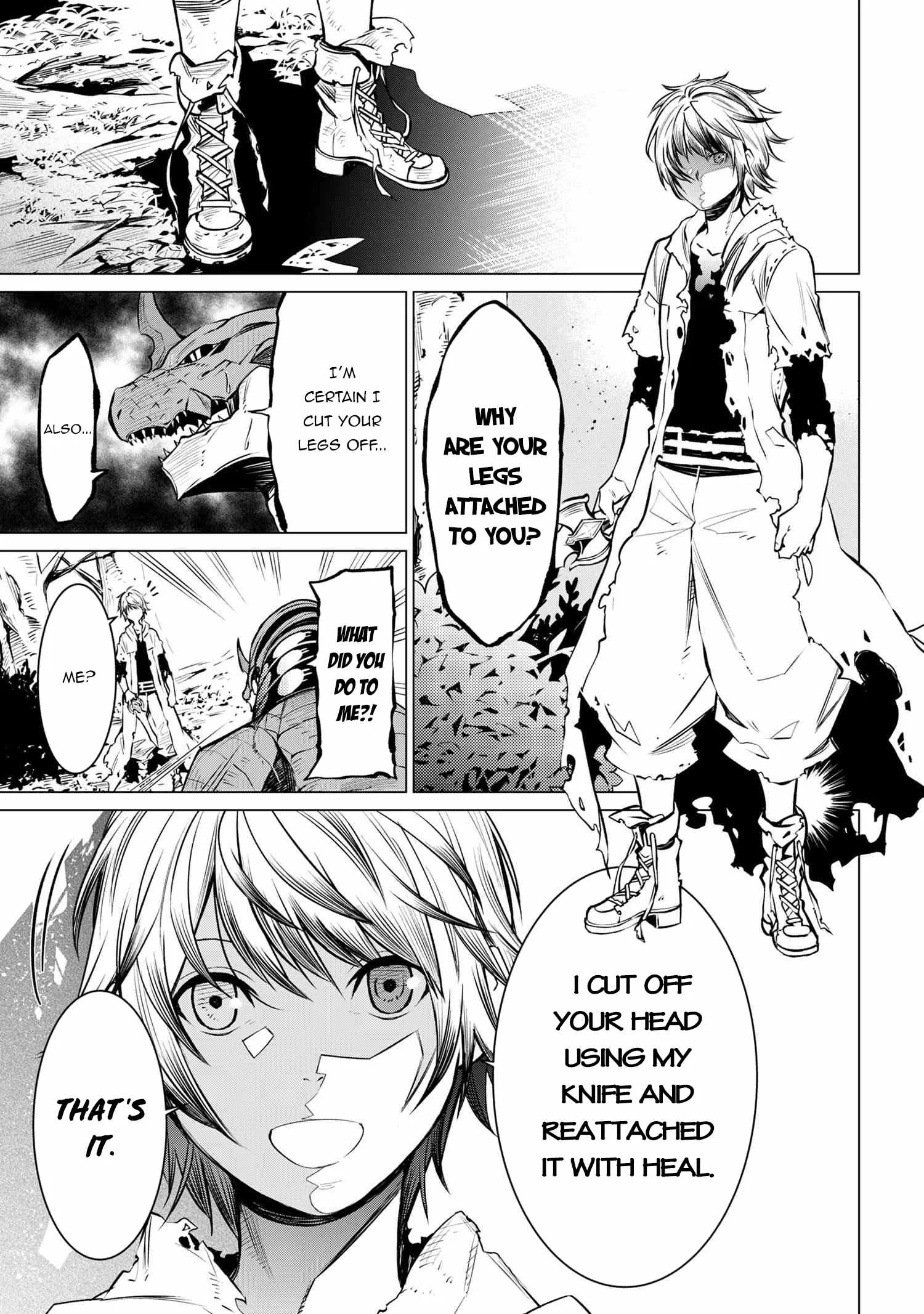 SSS RANK DUNGEON DE KNIFE ICHIHON TEWATASARE TSUIHOU SARETA HAKUMA DOUSHI: YGGDRASIL NO NOROI NIYORI JAKUTEN DEARU MARYOKU FUSOKU O KOKUFUKUSHI SEKAI SAIKYOU E TO ITARU Chapter 4.2 page 6