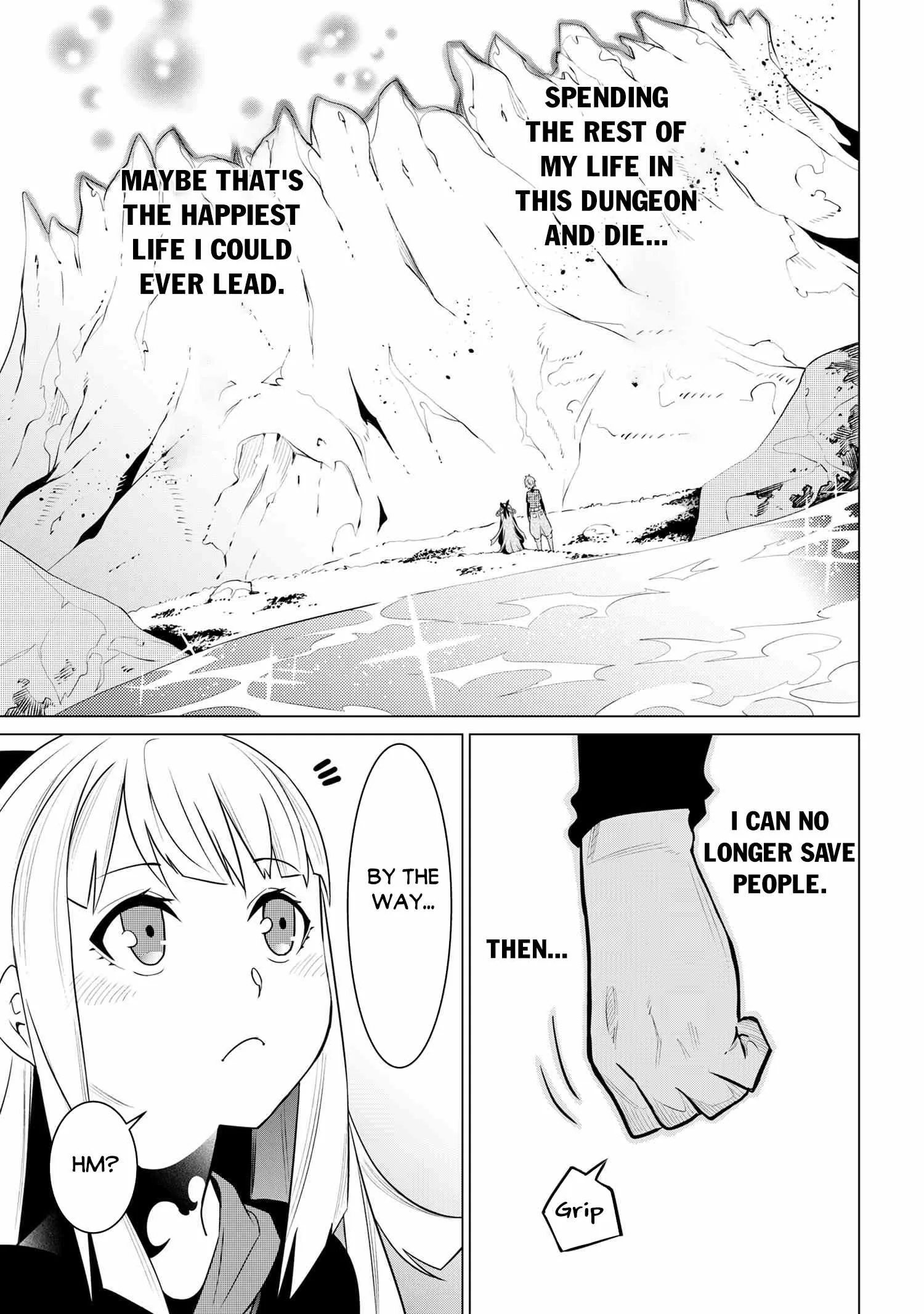 SSS RANK DUNGEON DE KNIFE ICHIHON TEWATASARE TSUIHOU SARETA HAKUMA DOUSHI: YGGDRASIL NO NOROI NIYORI JAKUTEN DEARU MARYOKU FUSOKU O KOKUFUKUSHI SEKAI SAIKYOU E TO ITARU Chapter 2.1 page 16