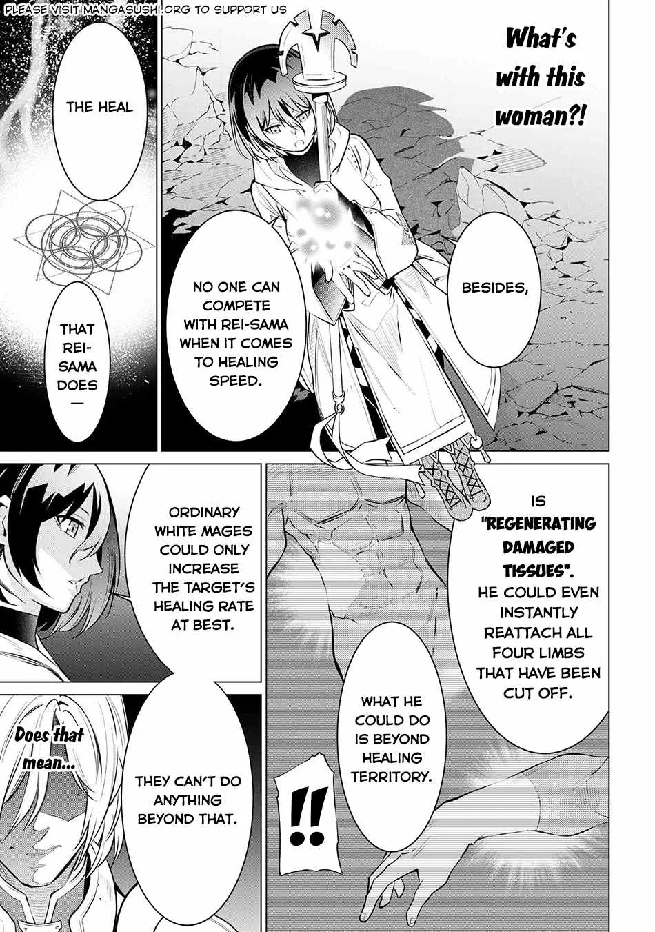 SSS RANK DUNGEON DE KNIFE ICHIHON TEWATASARE TSUIHOU SARETA HAKUMA DOUSHI: YGGDRASIL NO NOROI NIYORI JAKUTEN DEARU MARYOKU FUSOKU O KOKUFUKUSHI SEKAI SAIKYOU E TO ITARU Chapter 6.2 page 13