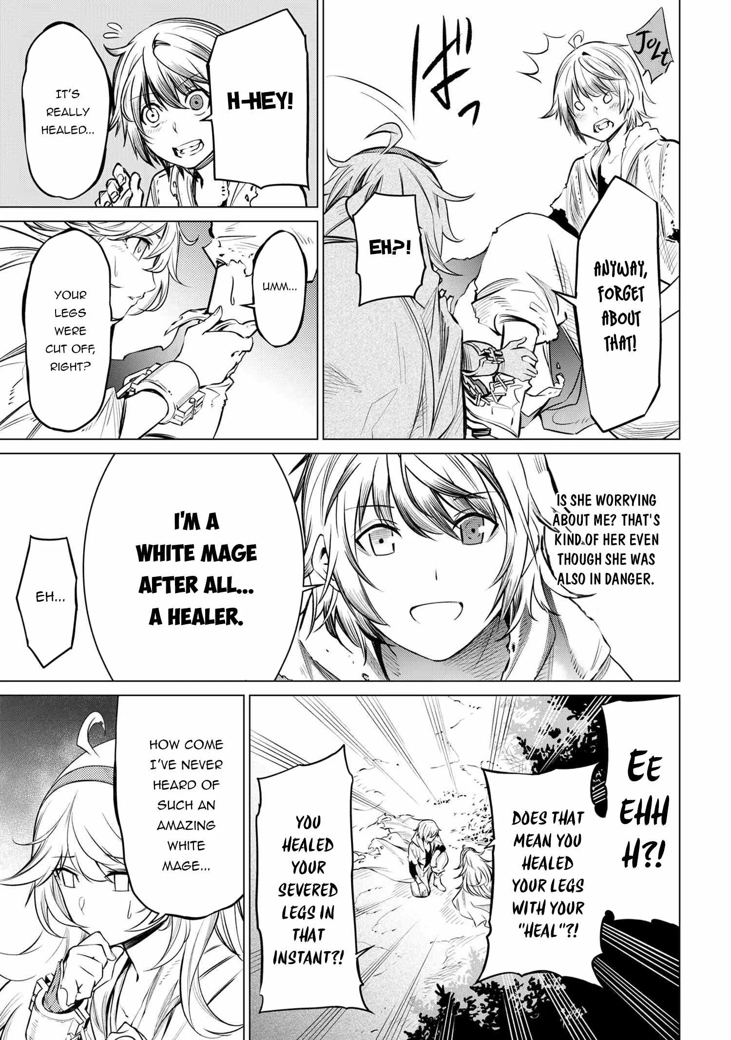 SSS RANK DUNGEON DE KNIFE ICHIHON TEWATASARE TSUIHOU SARETA HAKUMA DOUSHI: YGGDRASIL NO NOROI NIYORI JAKUTEN DEARU MARYOKU FUSOKU O KOKUFUKUSHI SEKAI SAIKYOU E TO ITARU Chapter 4.2 page 16
