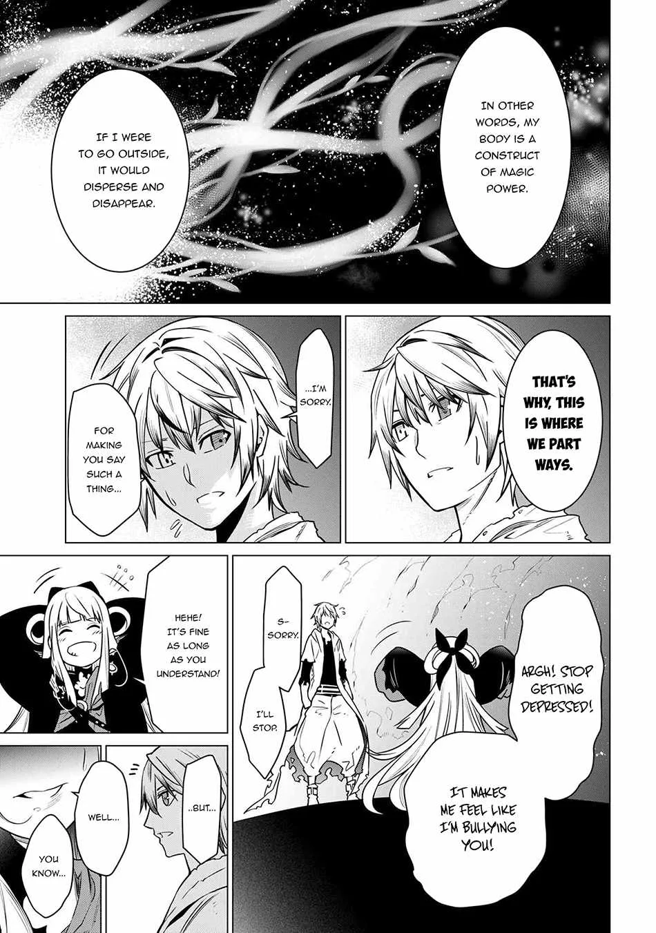 SSS RANK DUNGEON DE KNIFE ICHIHON TEWATASARE TSUIHOU SARETA HAKUMA DOUSHI: YGGDRASIL NO NOROI NIYORI JAKUTEN DEARU MARYOKU FUSOKU O KOKUFUKUSHI SEKAI SAIKYOU E TO ITARU Chapter 3.2 page 13