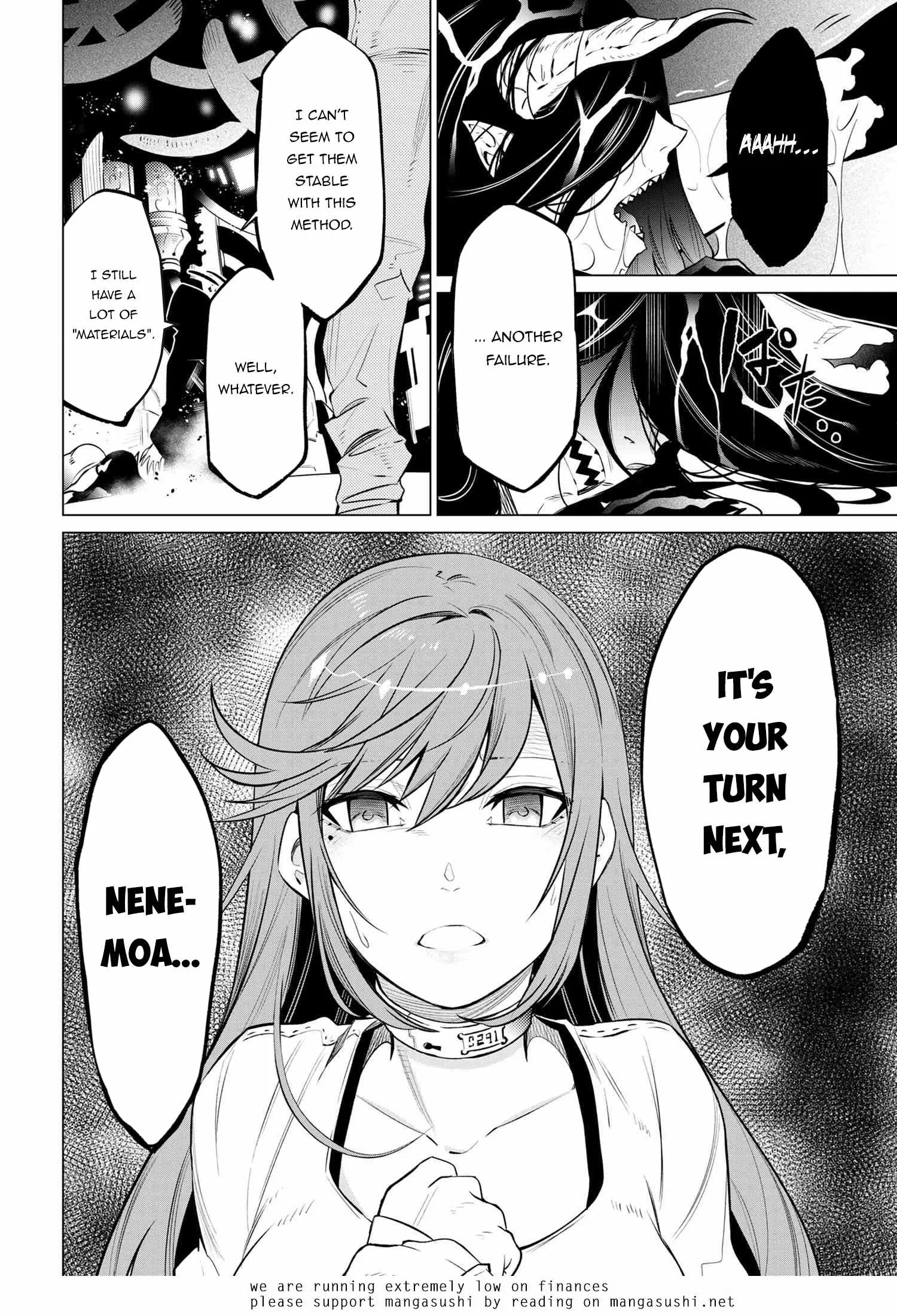 SSS RANK DUNGEON DE KNIFE ICHIHON TEWATASARE TSUIHOU SARETA HAKUMA DOUSHI: YGGDRASIL NO NOROI NIYORI JAKUTEN DEARU MARYOKU FUSOKU O KOKUFUKUSHI SEKAI SAIKYOU E TO ITARU Chapter 4.2 page 23