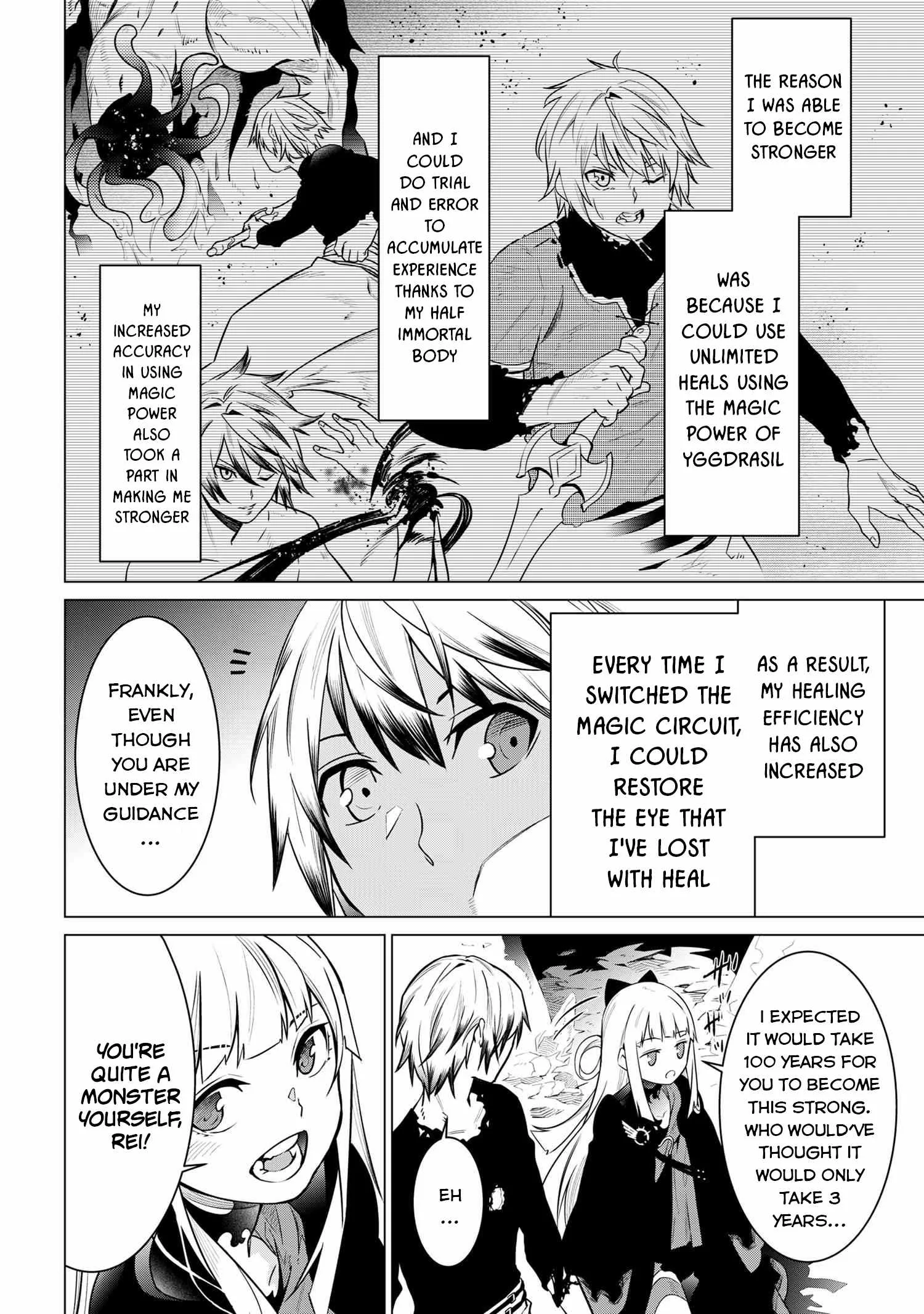 SSS RANK DUNGEON DE KNIFE ICHIHON TEWATASARE TSUIHOU SARETA HAKUMA DOUSHI: YGGDRASIL NO NOROI NIYORI JAKUTEN DEARU MARYOKU FUSOKU O KOKUFUKUSHI SEKAI SAIKYOU E TO ITARU Chapter 2.2 page 10