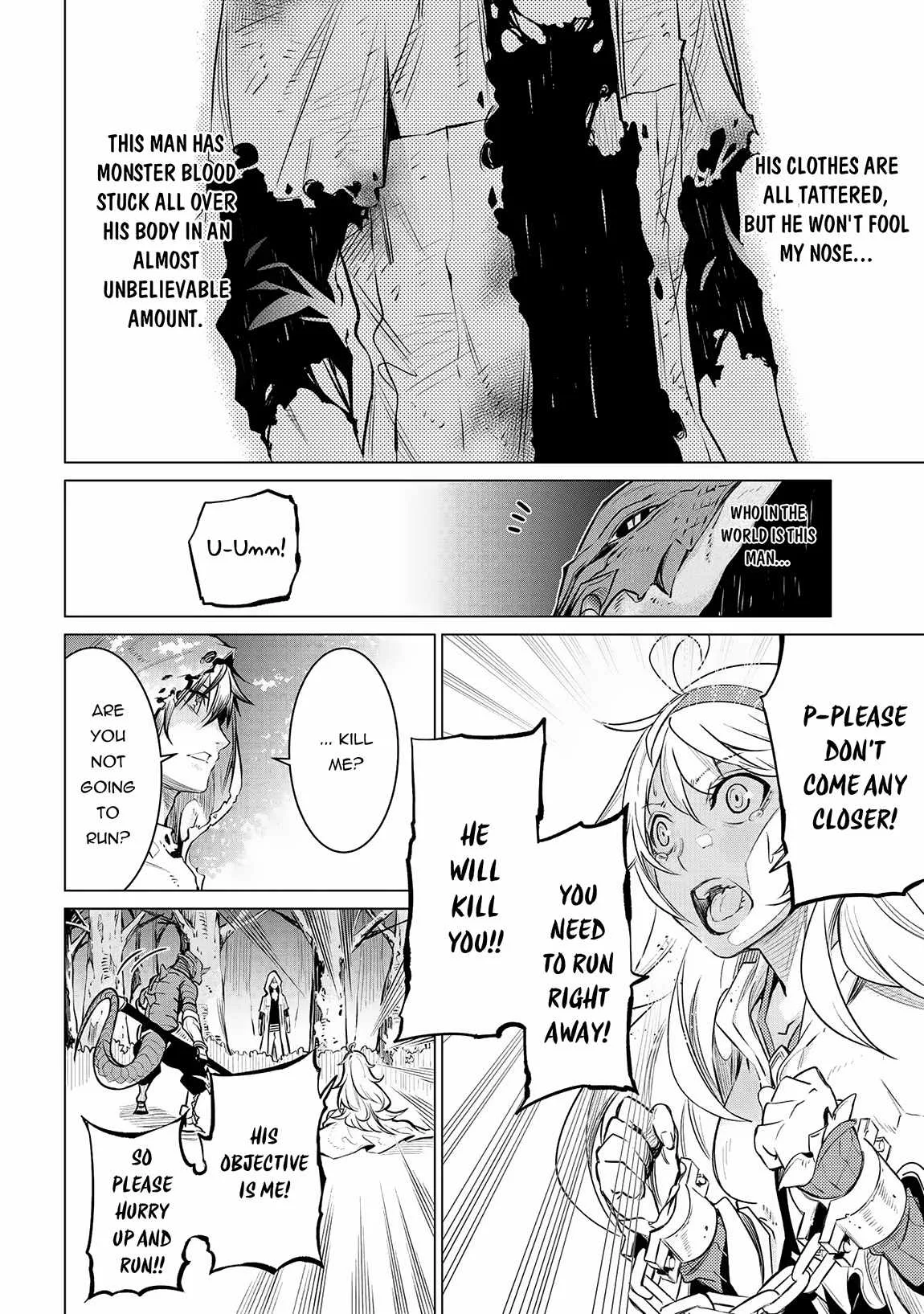 SSS RANK DUNGEON DE KNIFE ICHIHON TEWATASARE TSUIHOU SARETA HAKUMA DOUSHI: YGGDRASIL NO NOROI NIYORI JAKUTEN DEARU MARYOKU FUSOKU O KOKUFUKUSHI SEKAI SAIKYOU E TO ITARU Chapter 4.1 page 19