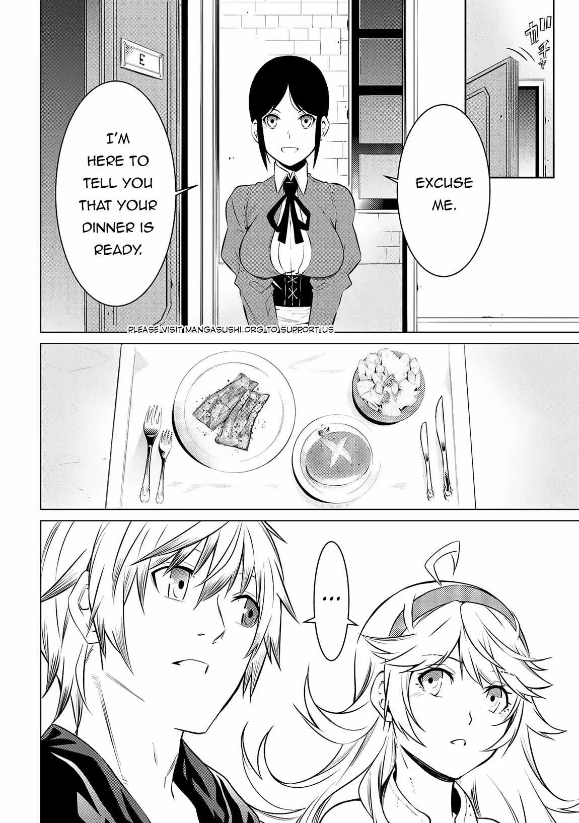 SSS RANK DUNGEON DE KNIFE ICHIHON TEWATASARE TSUIHOU SARETA HAKUMA DOUSHI: YGGDRASIL NO NOROI NIYORI JAKUTEN DEARU MARYOKU FUSOKU O KOKUFUKUSHI SEKAI SAIKYOU E TO ITARU Chapter 9.2 page 6
