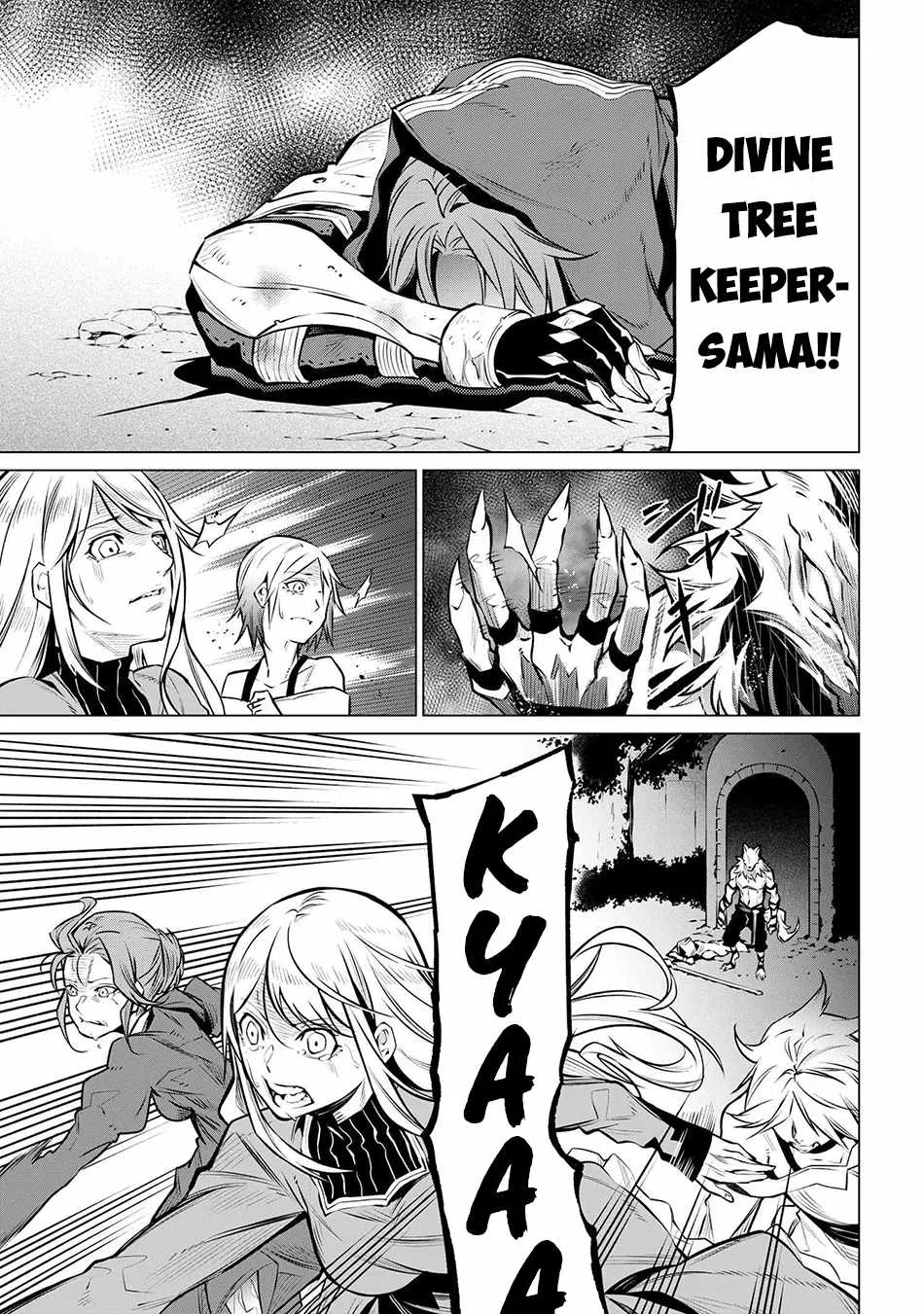 SSS RANK DUNGEON DE KNIFE ICHIHON TEWATASARE TSUIHOU SARETA HAKUMA DOUSHI: YGGDRASIL NO NOROI NIYORI JAKUTEN DEARU MARYOKU FUSOKU O KOKUFUKUSHI SEKAI SAIKYOU E TO ITARU Chapter 10.2 page 13