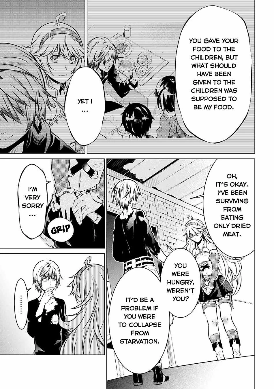 SSS RANK DUNGEON DE KNIFE ICHIHON TEWATASARE TSUIHOU SARETA HAKUMA DOUSHI: YGGDRASIL NO NOROI NIYORI JAKUTEN DEARU MARYOKU FUSOKU O KOKUFUKUSHI SEKAI SAIKYOU E TO ITARU Chapter 9.3 page 9