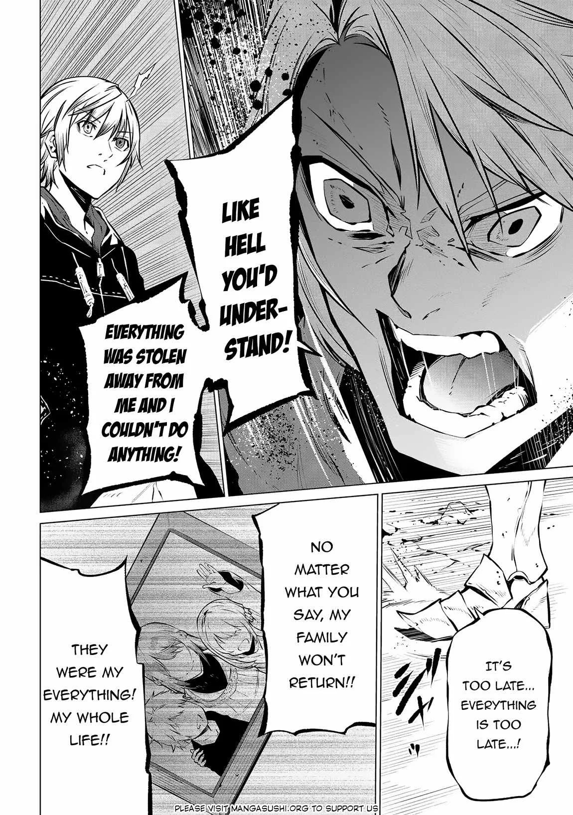 SSS RANK DUNGEON DE KNIFE ICHIHON TEWATASARE TSUIHOU SARETA HAKUMA DOUSHI: YGGDRASIL NO NOROI NIYORI JAKUTEN DEARU MARYOKU FUSOKU O KOKUFUKUSHI SEKAI SAIKYOU E TO ITARU Chapter 11.2 page 11