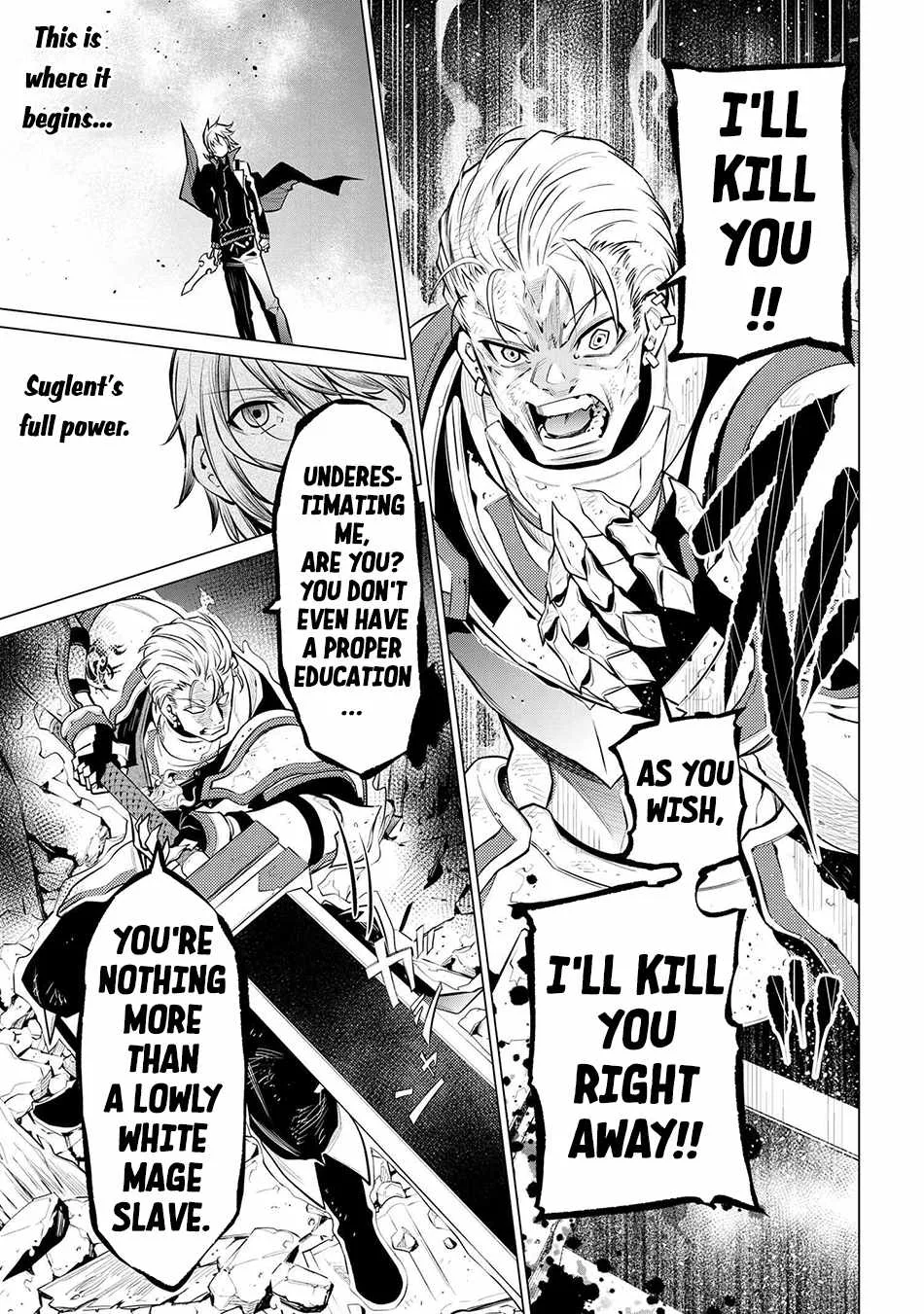 SSS RANK DUNGEON DE KNIFE ICHIHON TEWATASARE TSUIHOU SARETA HAKUMA DOUSHI: YGGDRASIL NO NOROI NIYORI JAKUTEN DEARU MARYOKU FUSOKU O KOKUFUKUSHI SEKAI SAIKYOU E TO ITARU Chapter 15 page 25