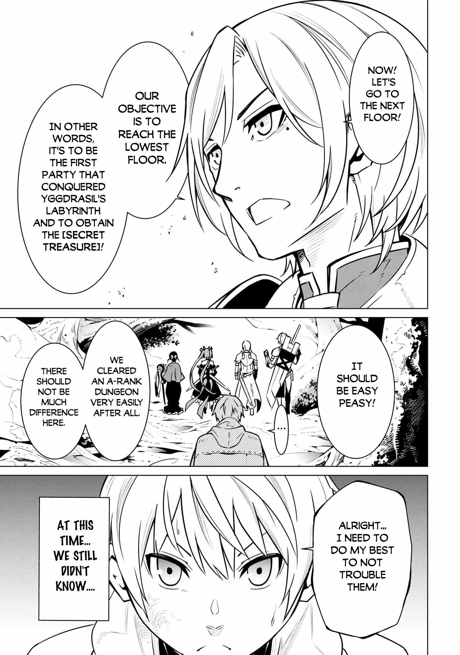 SSS RANK DUNGEON DE KNIFE ICHIHON TEWATASARE TSUIHOU SARETA HAKUMA DOUSHI: YGGDRASIL NO NOROI NIYORI JAKUTEN DEARU MARYOKU FUSOKU O KOKUFUKUSHI SEKAI SAIKYOU E TO ITARU Chapter 1 page 16