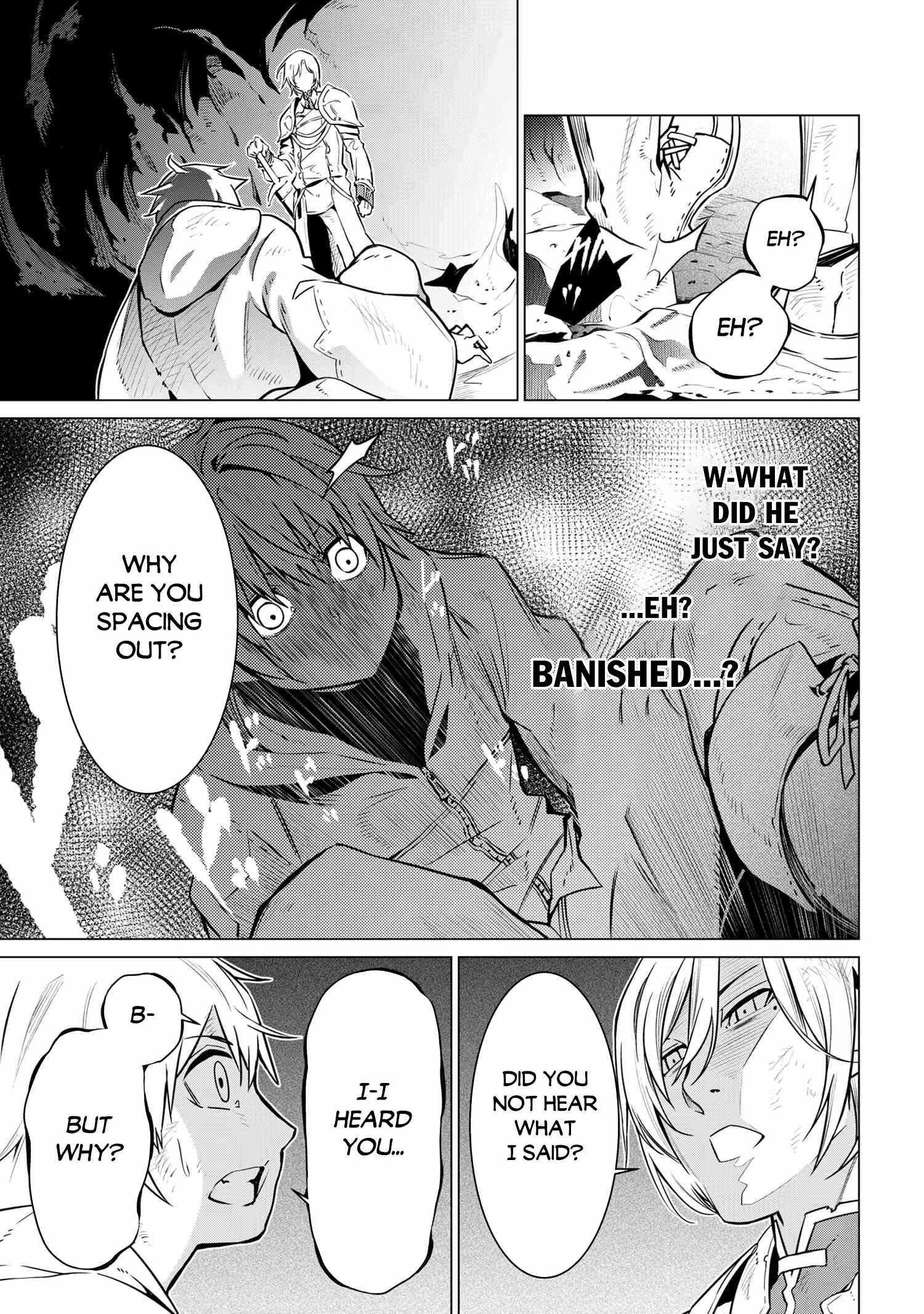 SSS RANK DUNGEON DE KNIFE ICHIHON TEWATASARE TSUIHOU SARETA HAKUMA DOUSHI: YGGDRASIL NO NOROI NIYORI JAKUTEN DEARU MARYOKU FUSOKU O KOKUFUKUSHI SEKAI SAIKYOU E TO ITARU Chapter 1 page 26