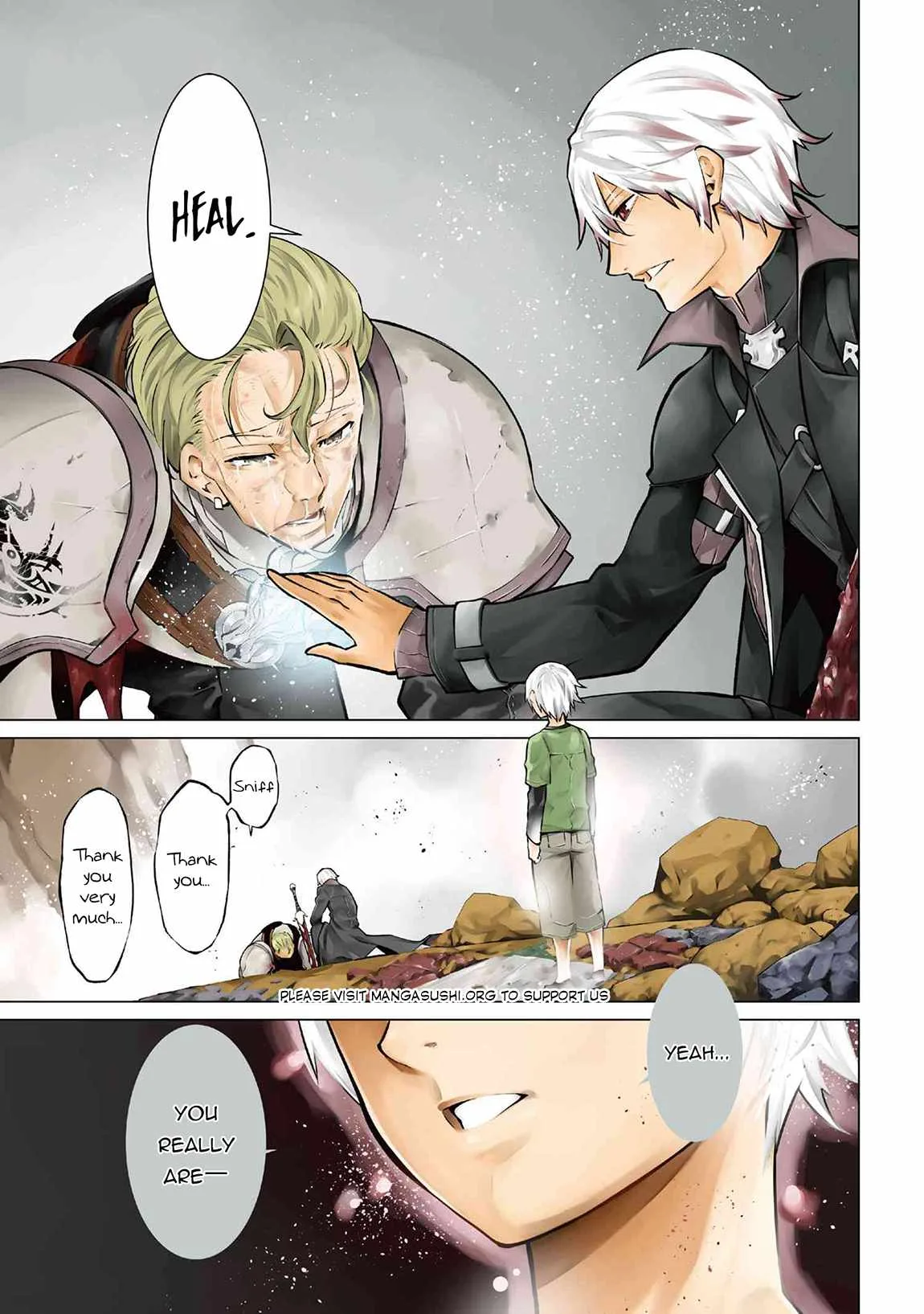 SSS RANK DUNGEON DE KNIFE ICHIHON TEWATASARE TSUIHOU SARETA HAKUMA DOUSHI: YGGDRASIL NO NOROI NIYORI JAKUTEN DEARU MARYOKU FUSOKU O KOKUFUKUSHI SEKAI SAIKYOU E TO ITARU Chapter 17.1 page 2