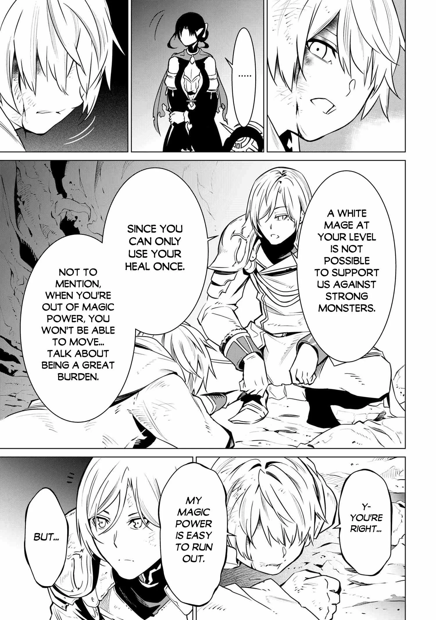 SSS RANK DUNGEON DE KNIFE ICHIHON TEWATASARE TSUIHOU SARETA HAKUMA DOUSHI: YGGDRASIL NO NOROI NIYORI JAKUTEN DEARU MARYOKU FUSOKU O KOKUFUKUSHI SEKAI SAIKYOU E TO ITARU Chapter 1 page 30