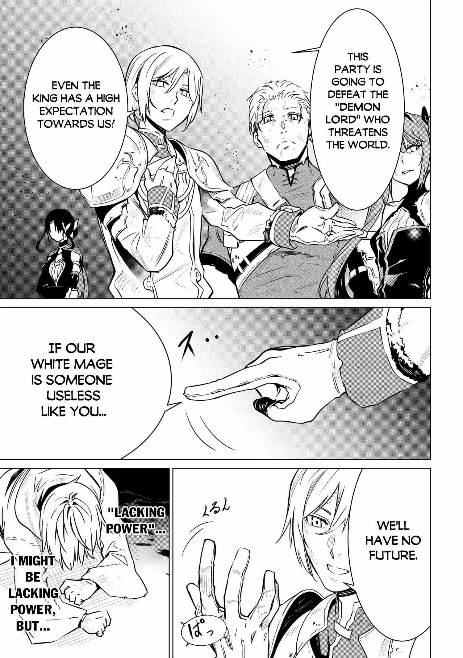 SSS RANK DUNGEON DE KNIFE ICHIHON TEWATASARE TSUIHOU SARETA HAKUMA DOUSHI: YGGDRASIL NO NOROI NIYORI JAKUTEN DEARU MARYOKU FUSOKU O KOKUFUKUSHI SEKAI SAIKYOU E TO ITARU Chapter 1 page 32