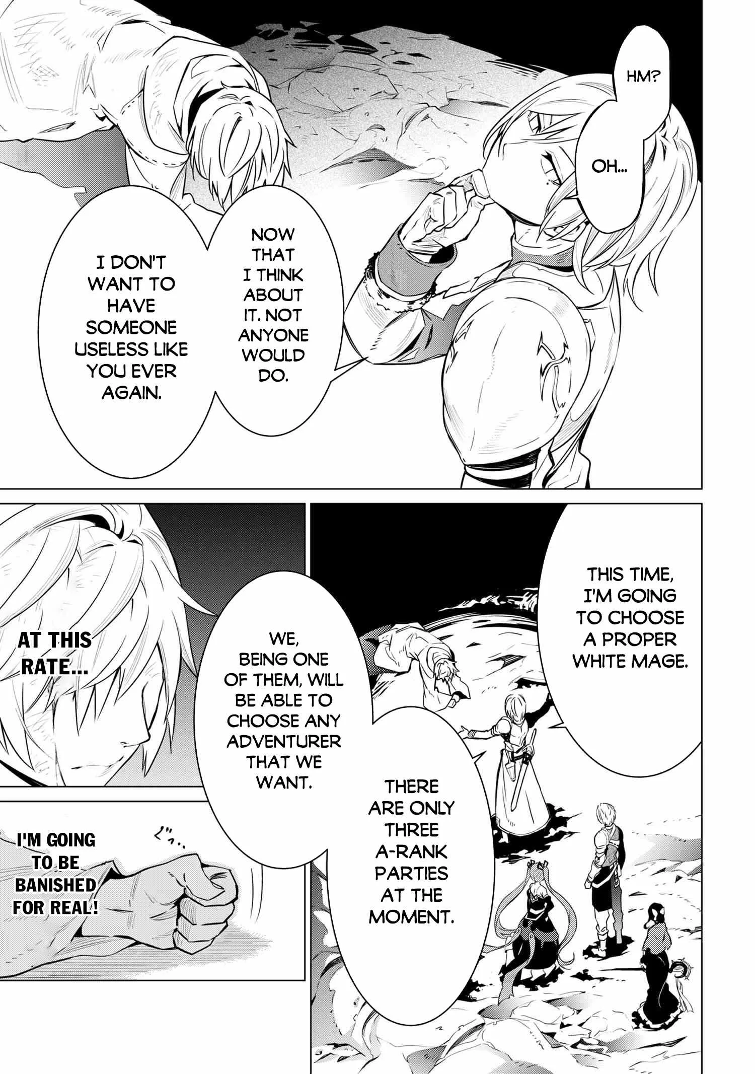 SSS RANK DUNGEON DE KNIFE ICHIHON TEWATASARE TSUIHOU SARETA HAKUMA DOUSHI: YGGDRASIL NO NOROI NIYORI JAKUTEN DEARU MARYOKU FUSOKU O KOKUFUKUSHI SEKAI SAIKYOU E TO ITARU Chapter 1 page 36