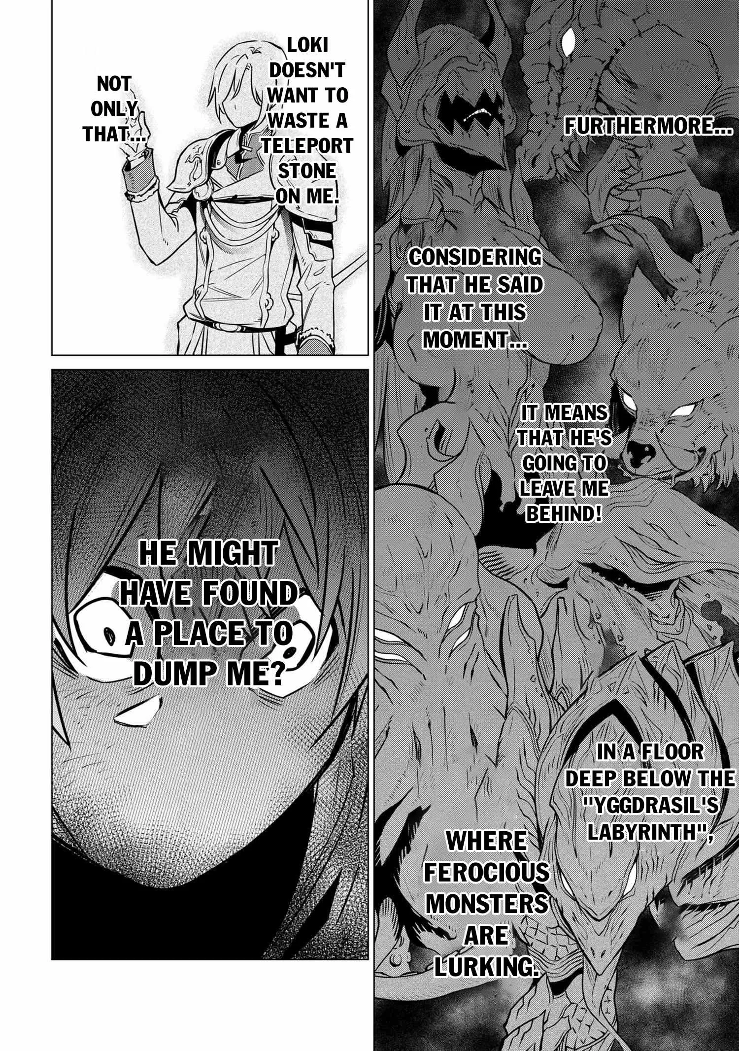 SSS RANK DUNGEON DE KNIFE ICHIHON TEWATASARE TSUIHOU SARETA HAKUMA DOUSHI: YGGDRASIL NO NOROI NIYORI JAKUTEN DEARU MARYOKU FUSOKU O KOKUFUKUSHI SEKAI SAIKYOU E TO ITARU Chapter 1 page 37