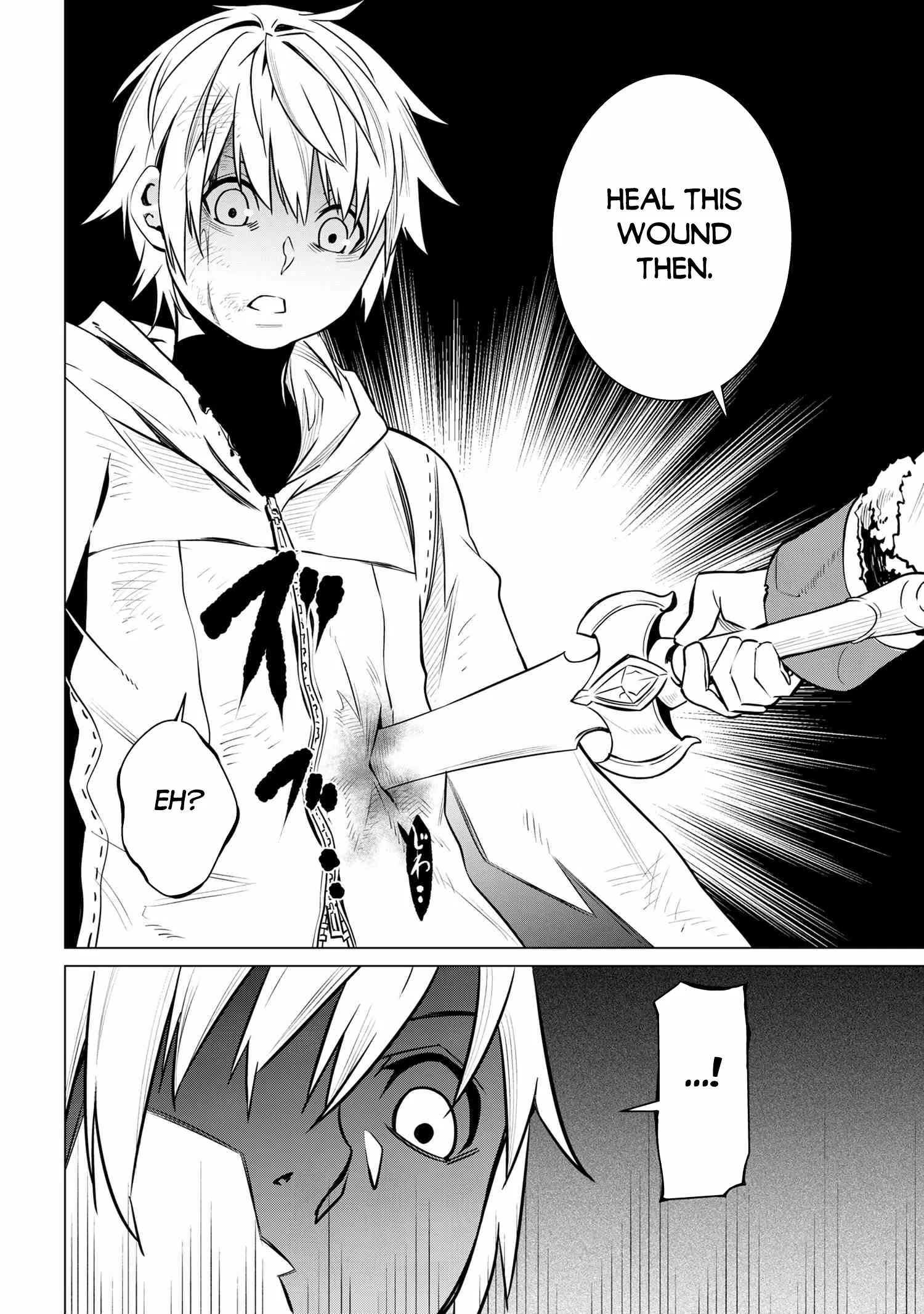 SSS RANK DUNGEON DE KNIFE ICHIHON TEWATASARE TSUIHOU SARETA HAKUMA DOUSHI: YGGDRASIL NO NOROI NIYORI JAKUTEN DEARU MARYOKU FUSOKU O KOKUFUKUSHI SEKAI SAIKYOU E TO ITARU Chapter 1 page 39