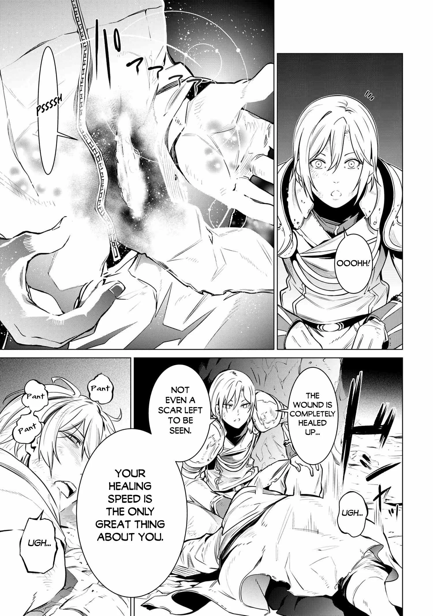 SSS RANK DUNGEON DE KNIFE ICHIHON TEWATASARE TSUIHOU SARETA HAKUMA DOUSHI: YGGDRASIL NO NOROI NIYORI JAKUTEN DEARU MARYOKU FUSOKU O KOKUFUKUSHI SEKAI SAIKYOU E TO ITARU Chapter 1 page 42