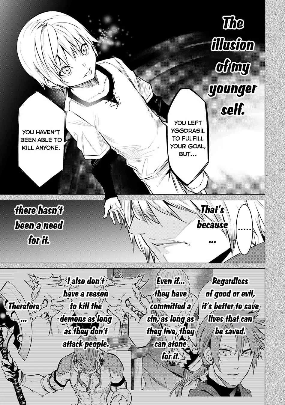 SSS RANK DUNGEON DE KNIFE ICHIHON TEWATASARE TSUIHOU SARETA HAKUMA DOUSHI: YGGDRASIL NO NOROI NIYORI JAKUTEN DEARU MARYOKU FUSOKU O KOKUFUKUSHI SEKAI SAIKYOU E TO ITARU Chapter 18.1 page 6