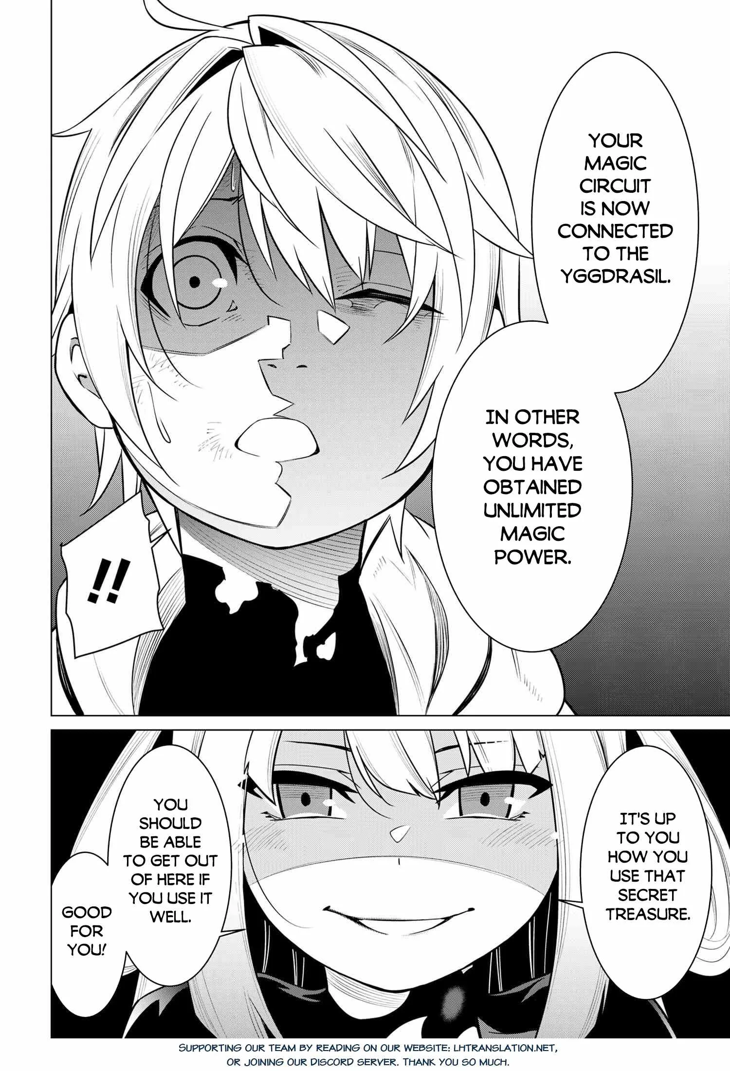 SSS RANK DUNGEON DE KNIFE ICHIHON TEWATASARE TSUIHOU SARETA HAKUMA DOUSHI: YGGDRASIL NO NOROI NIYORI JAKUTEN DEARU MARYOKU FUSOKU O KOKUFUKUSHI SEKAI SAIKYOU E TO ITARU Chapter 1 page 56
