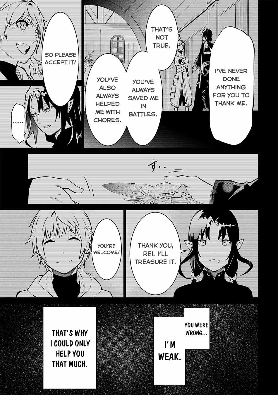 SSS RANK DUNGEON DE KNIFE ICHIHON TEWATASARE TSUIHOU SARETA HAKUMA DOUSHI: YGGDRASIL NO NOROI NIYORI JAKUTEN DEARU MARYOKU FUSOKU O KOKUFUKUSHI SEKAI SAIKYOU E TO ITARU Chapter 7.1 page 4