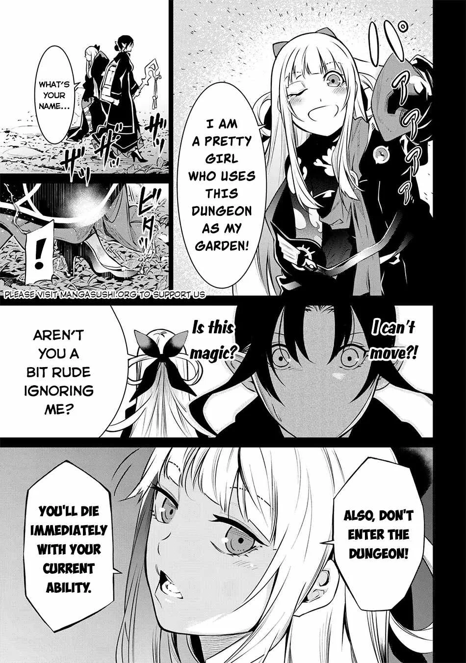 SSS RANK DUNGEON DE KNIFE ICHIHON TEWATASARE TSUIHOU SARETA HAKUMA DOUSHI: YGGDRASIL NO NOROI NIYORI JAKUTEN DEARU MARYOKU FUSOKU O KOKUFUKUSHI SEKAI SAIKYOU E TO ITARU Chapter 7.1 page 8