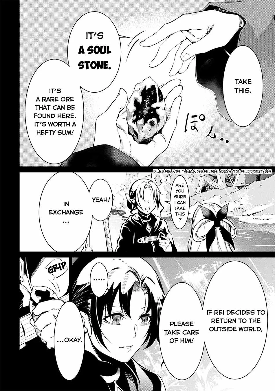 SSS RANK DUNGEON DE KNIFE ICHIHON TEWATASARE TSUIHOU SARETA HAKUMA DOUSHI: YGGDRASIL NO NOROI NIYORI JAKUTEN DEARU MARYOKU FUSOKU O KOKUFUKUSHI SEKAI SAIKYOU E TO ITARU Chapter 7.1 page 15