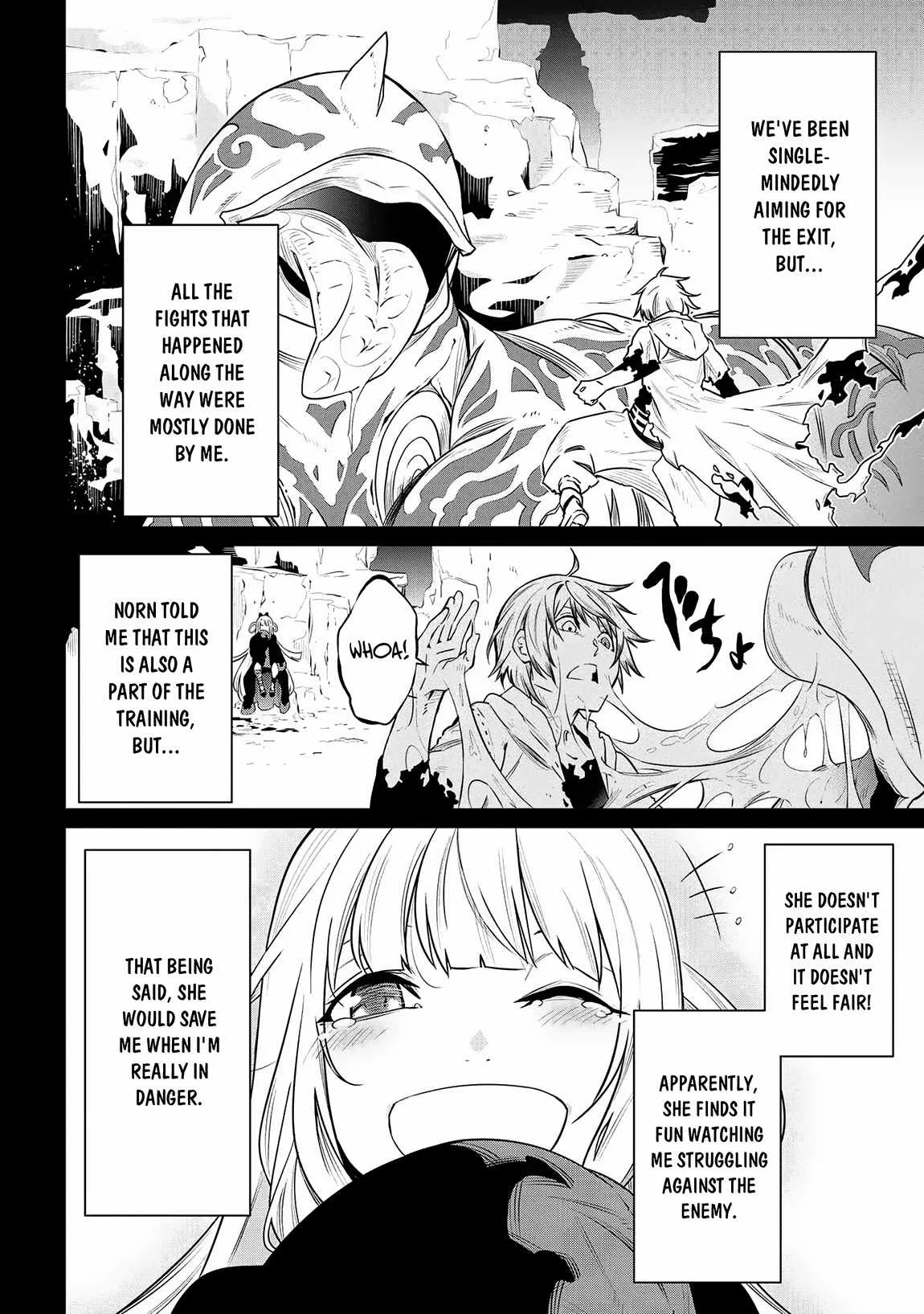 SSS RANK DUNGEON DE KNIFE ICHIHON TEWATASARE TSUIHOU SARETA HAKUMA DOUSHI: YGGDRASIL NO NOROI NIYORI JAKUTEN DEARU MARYOKU FUSOKU O KOKUFUKUSHI SEKAI SAIKYOU E TO ITARU Chapter 3.1 page 10