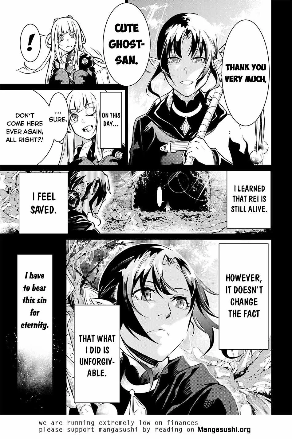 SSS RANK DUNGEON DE KNIFE ICHIHON TEWATASARE TSUIHOU SARETA HAKUMA DOUSHI: YGGDRASIL NO NOROI NIYORI JAKUTEN DEARU MARYOKU FUSOKU O KOKUFUKUSHI SEKAI SAIKYOU E TO ITARU Chapter 7.1 page 16