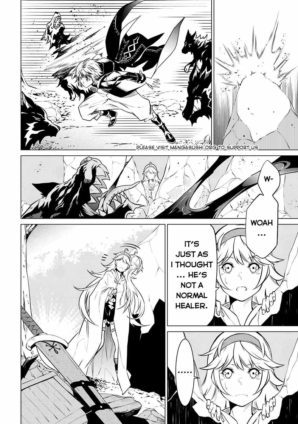 SSS RANK DUNGEON DE KNIFE ICHIHON TEWATASARE TSUIHOU SARETA HAKUMA DOUSHI: YGGDRASIL NO NOROI NIYORI JAKUTEN DEARU MARYOKU FUSOKU O KOKUFUKUSHI SEKAI SAIKYOU E TO ITARU Chapter 5.1 page 19