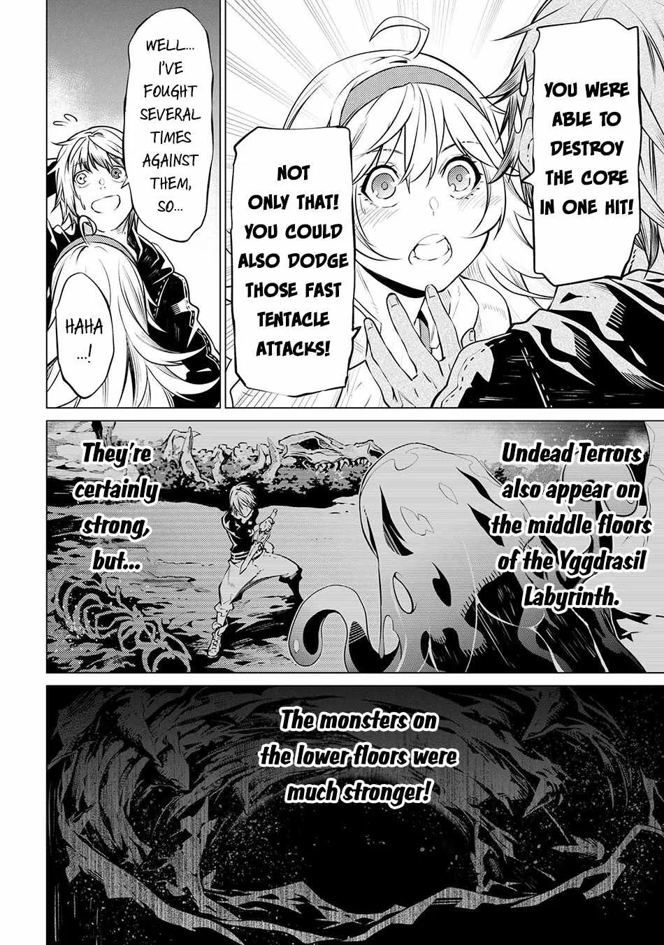 SSS RANK DUNGEON DE KNIFE ICHIHON TEWATASARE TSUIHOU SARETA HAKUMA DOUSHI: YGGDRASIL NO NOROI NIYORI JAKUTEN DEARU MARYOKU FUSOKU O KOKUFUKUSHI SEKAI SAIKYOU E TO ITARU Chapter 8.2 page 4