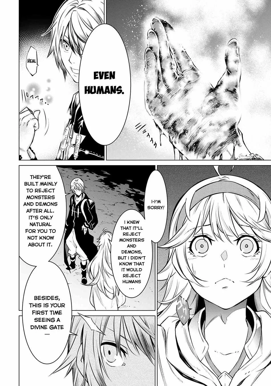 SSS RANK DUNGEON DE KNIFE ICHIHON TEWATASARE TSUIHOU SARETA HAKUMA DOUSHI: YGGDRASIL NO NOROI NIYORI JAKUTEN DEARU MARYOKU FUSOKU O KOKUFUKUSHI SEKAI SAIKYOU E TO ITARU Chapter 8.2 page 12