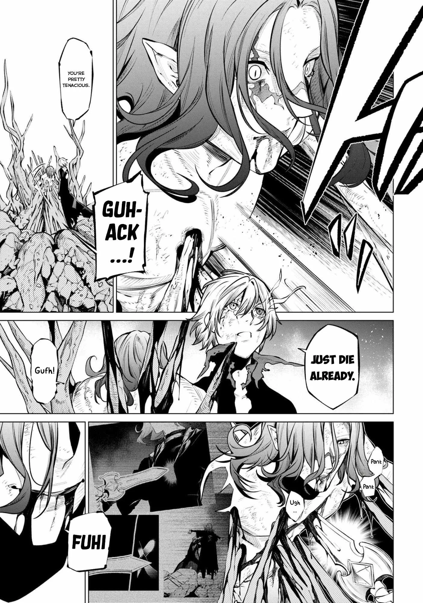 SSS RANK DUNGEON DE KNIFE ICHIHON TEWATASARE TSUIHOU SARETA HAKUMA DOUSHI: YGGDRASIL NO NOROI NIYORI JAKUTEN DEARU MARYOKU FUSOKU O KOKUFUKUSHI SEKAI SAIKYOU E TO ITARU Chapter 24 page 14