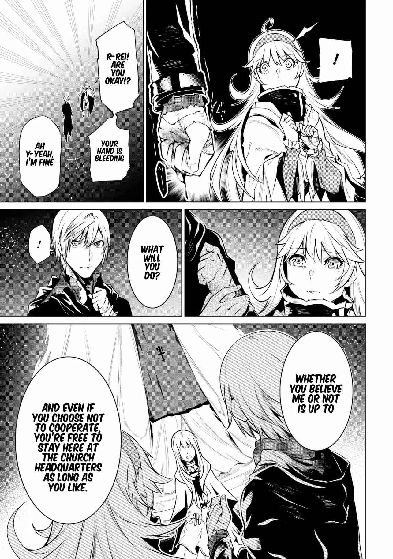 SSS RANK DUNGEON DE KNIFE ICHIHON TEWATASARE TSUIHOU SARETA HAKUMA DOUSHI: YGGDRASIL NO NOROI NIYORI JAKUTEN DEARU MARYOKU FUSOKU O KOKUFUKUSHI SEKAI SAIKYOU E TO ITARU Chapter 28.2 page 2