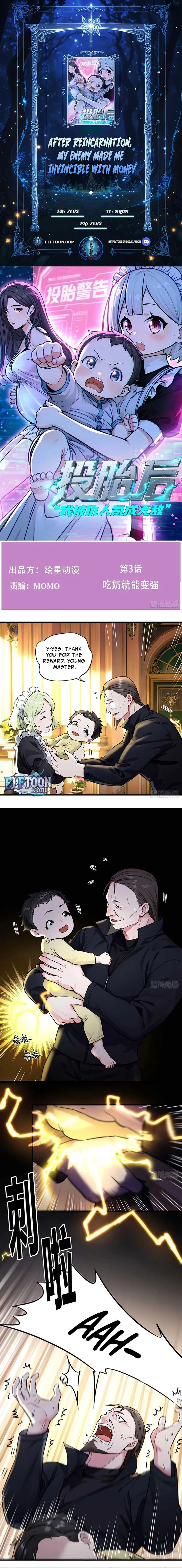 After Reincarnation, My Enemy Made Me Invincible with Money Chapter 3 page 2