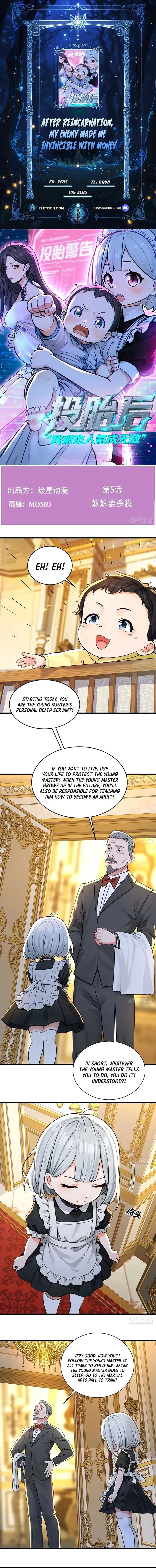 After Reincarnation, My Enemy Made Me Invincible with Money Chapter 5 page 2