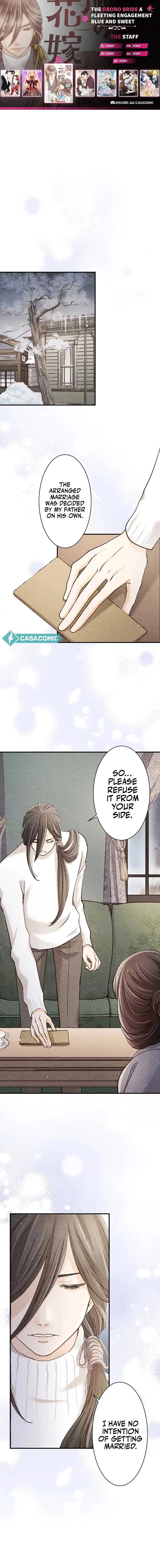 The Oboro Bride a fleeting Engagement Blue and Sweet Chapter 1 page 2
