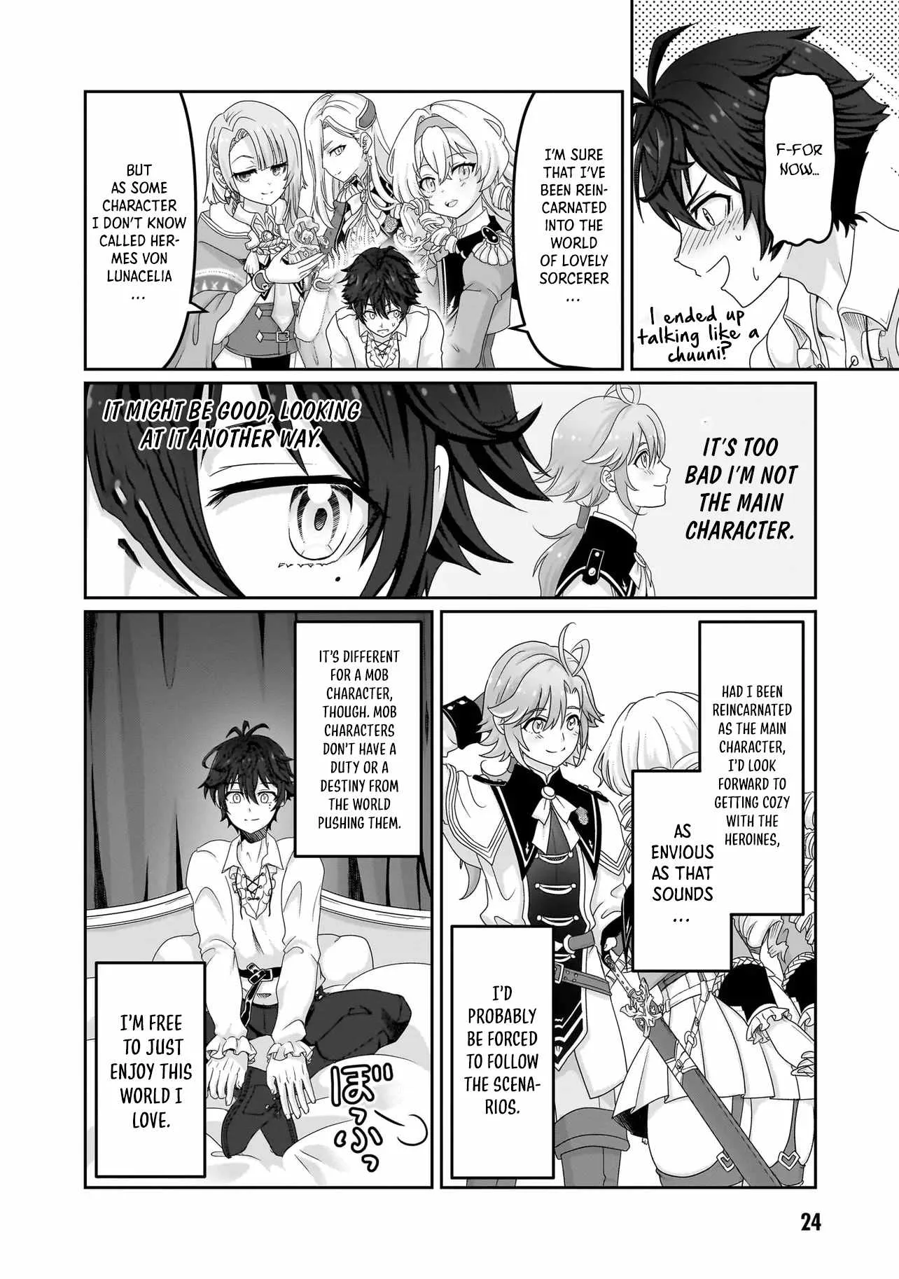 I May Just Be a Mob Character, but I'll Aim to Be the Strongest! ~Reincarnated Into a Game World, I Strive for Power on My Terms~ Chapter 1 page 24