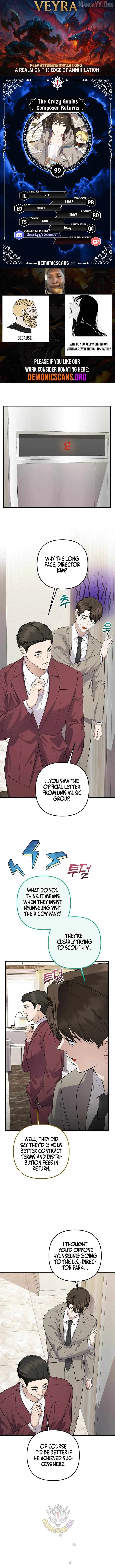 The Crazy Genius Composer Returns Chapter 99 page 1