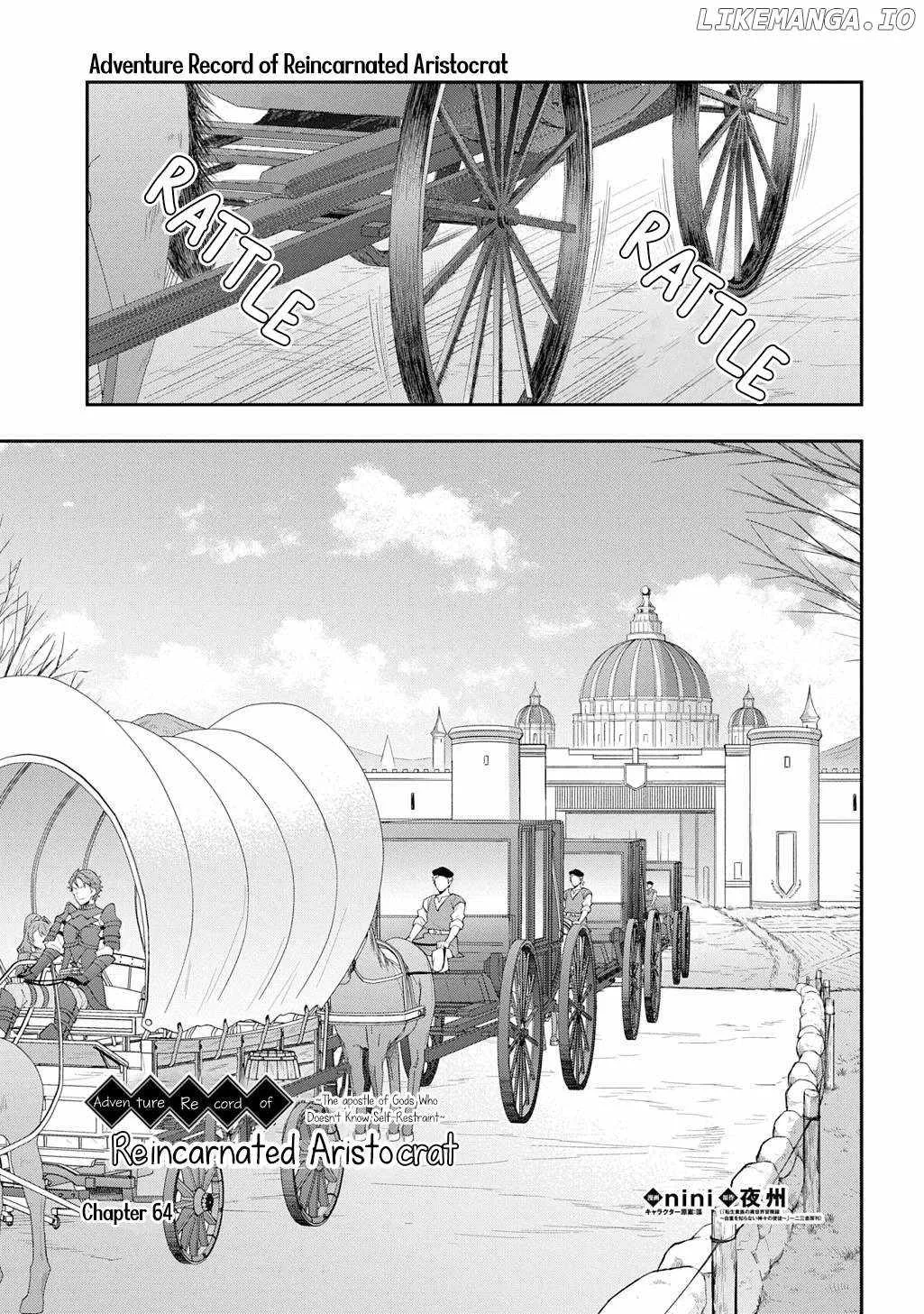 Tensei Kizoku no Isekai Boukenroku ~Jichou wo Shiranai Kamigami no Shito~ Chapter 64 page 1