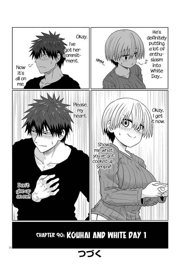 Uzaki-Chan Wa Asobitai! Chapter 90 page 14