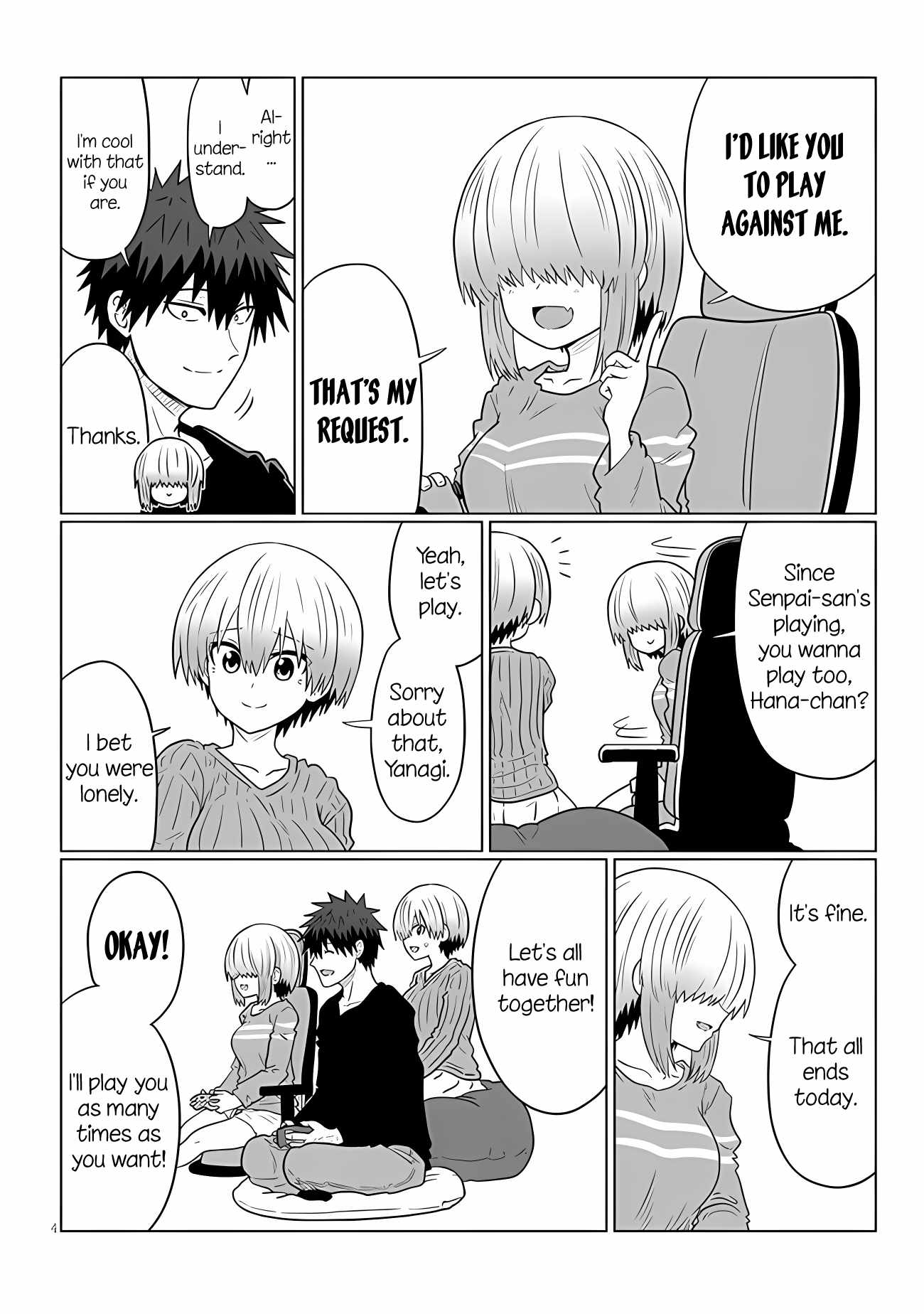 Uzaki-Chan Wa Asobitai! Chapter 110 page 4