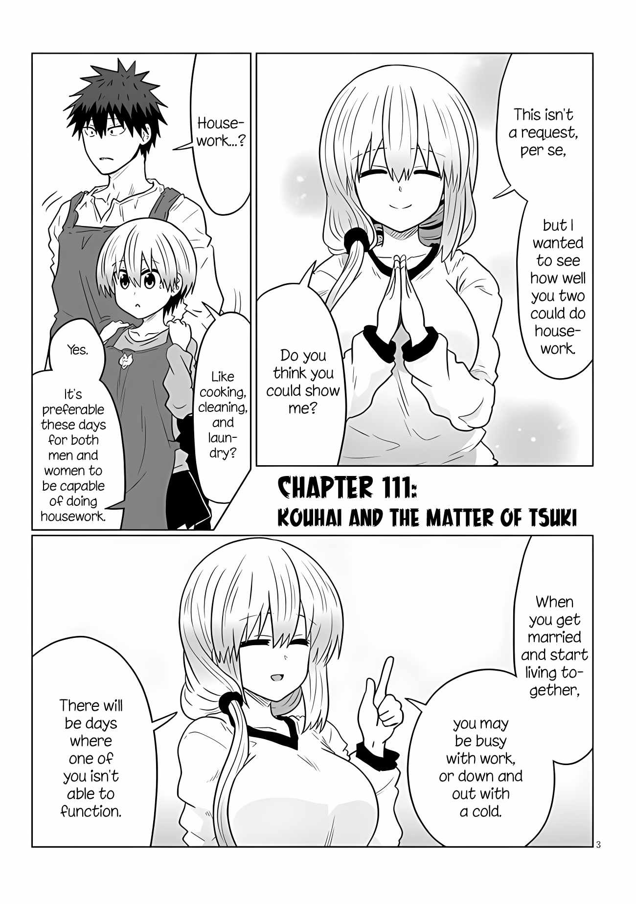 Uzaki-Chan Wa Asobitai! Chapter 111 page 3