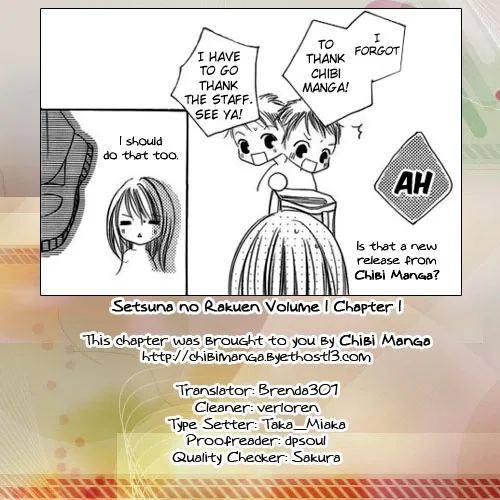 Setsuna no Rakuen Chapter 1 page 1