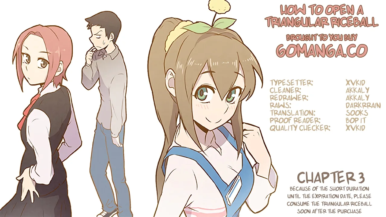 How to Open a Triangular Riceball Chapter 3 page 1